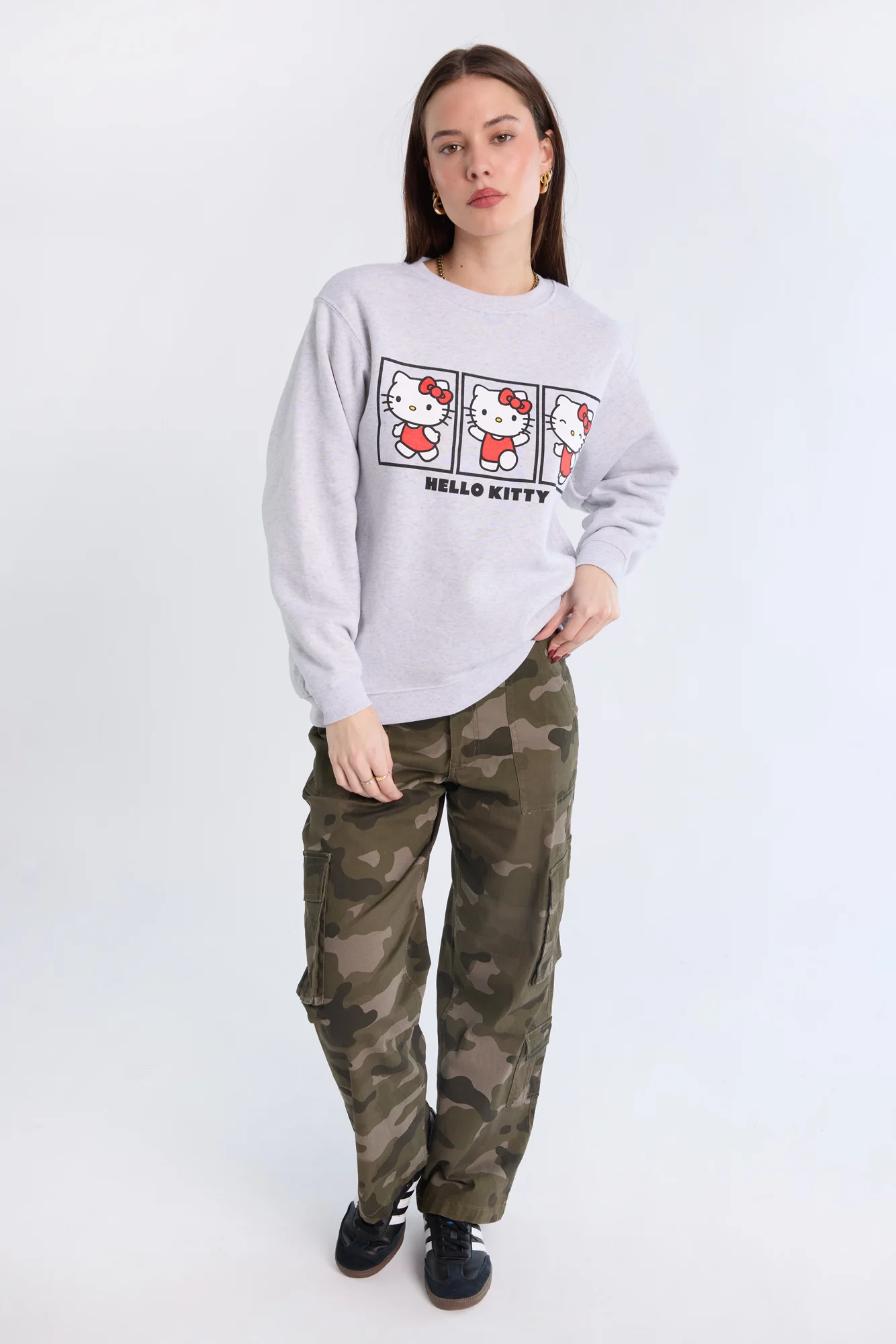 Hello Kitty Graphic Crew Neck Sweatshirt