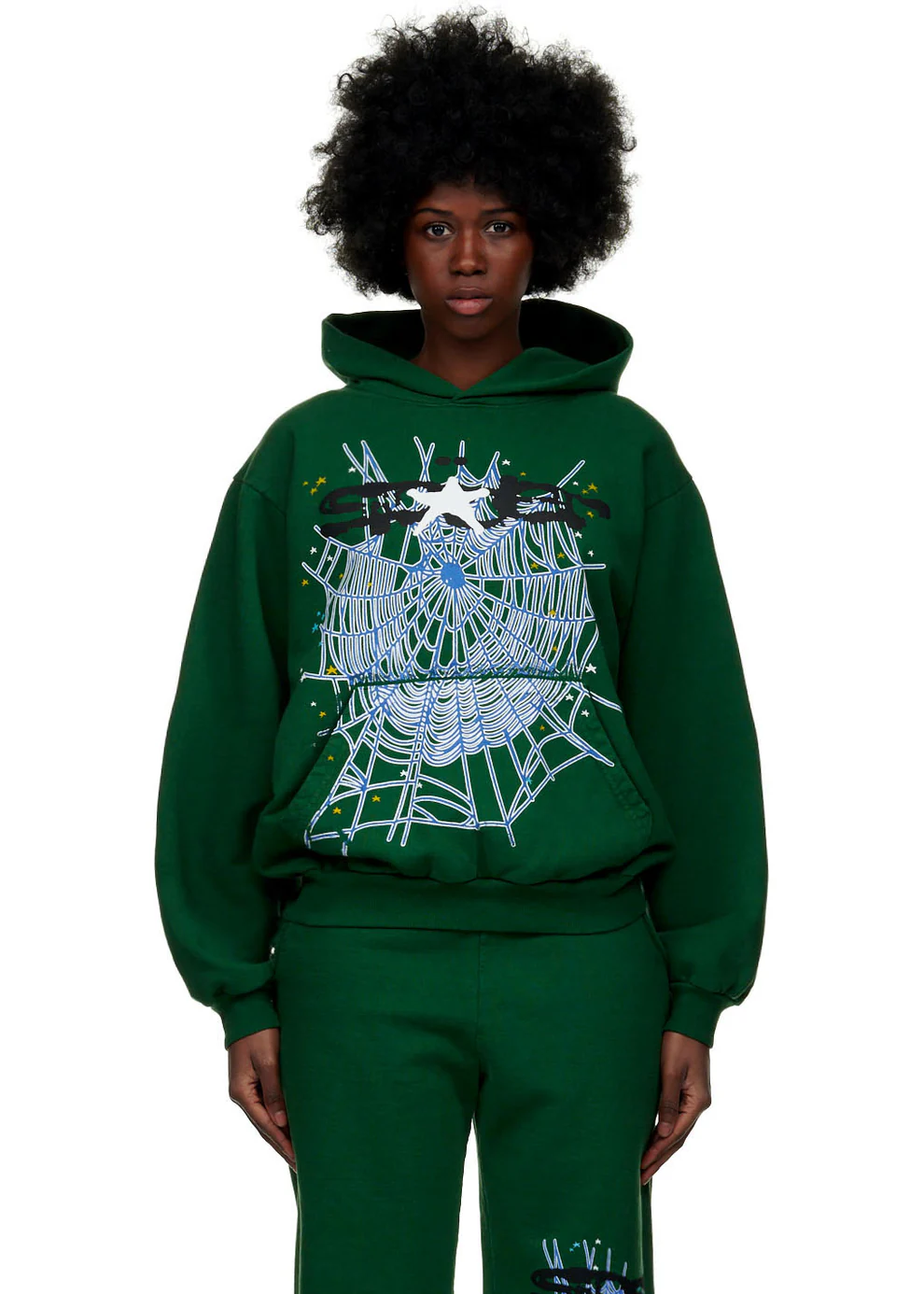 Sp5der Web Hoodie Hunter Green
