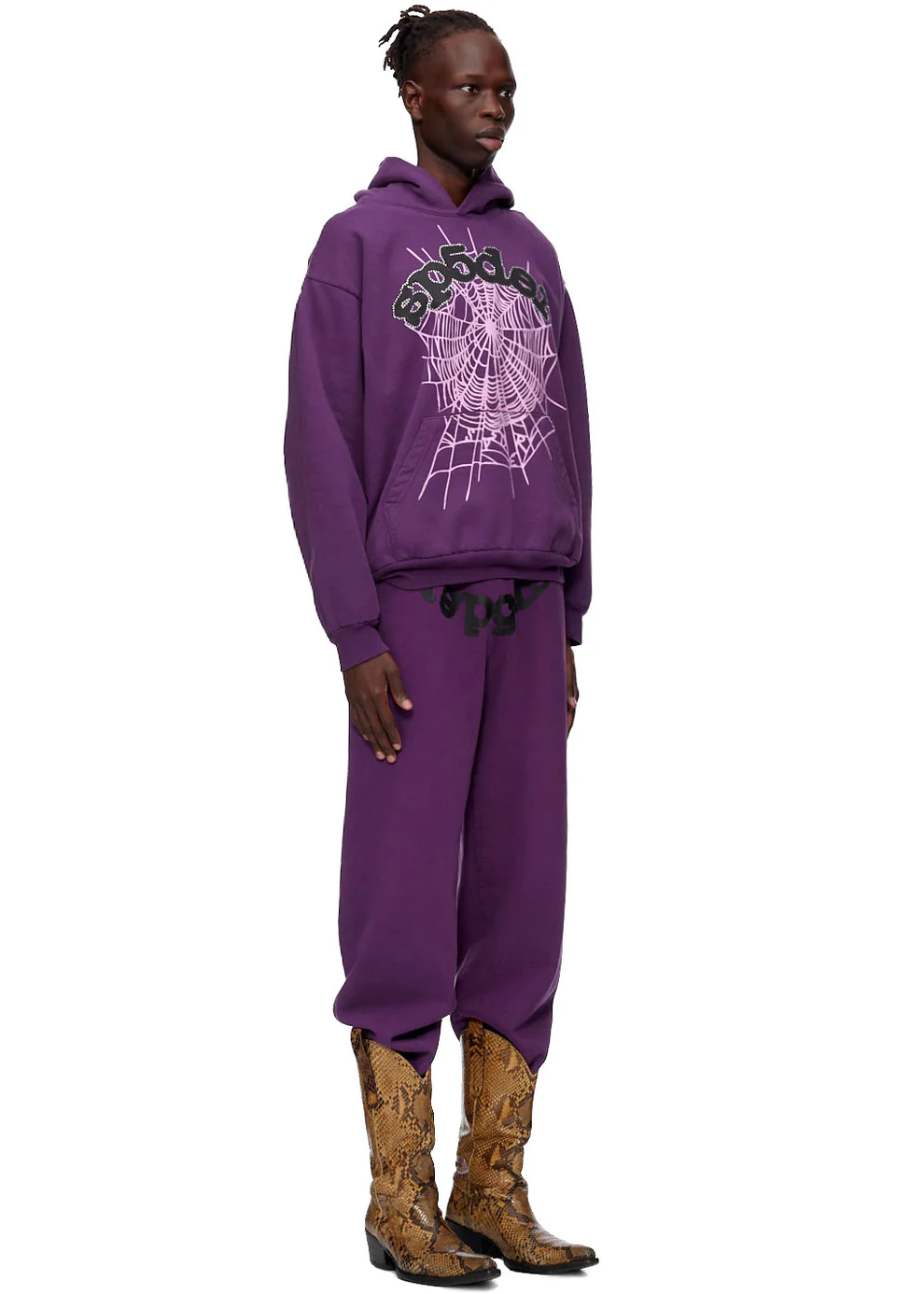 Sp5der Web Hoodie Purple