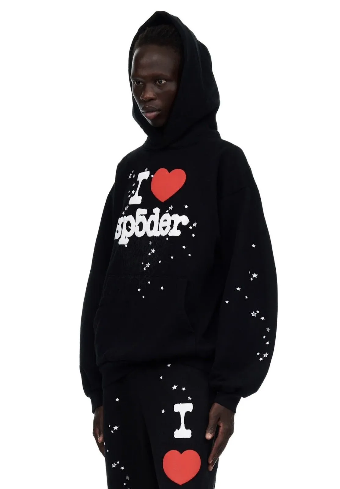 Sp5der I Heart SP5 Souvenir Hoodie Black