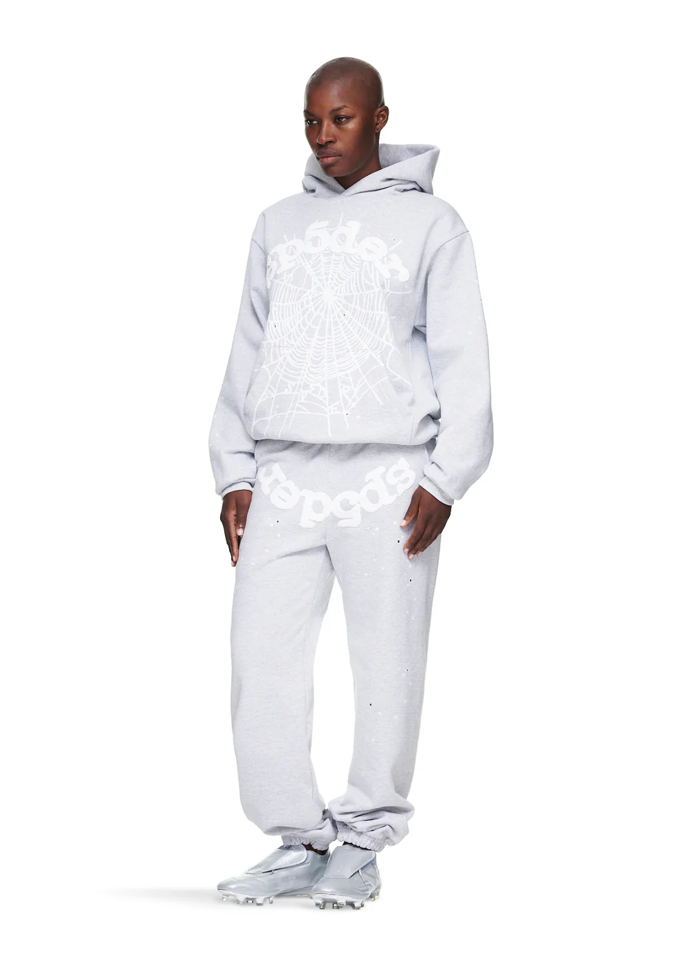 Sp5der OG Web Hoodie Heather Grey