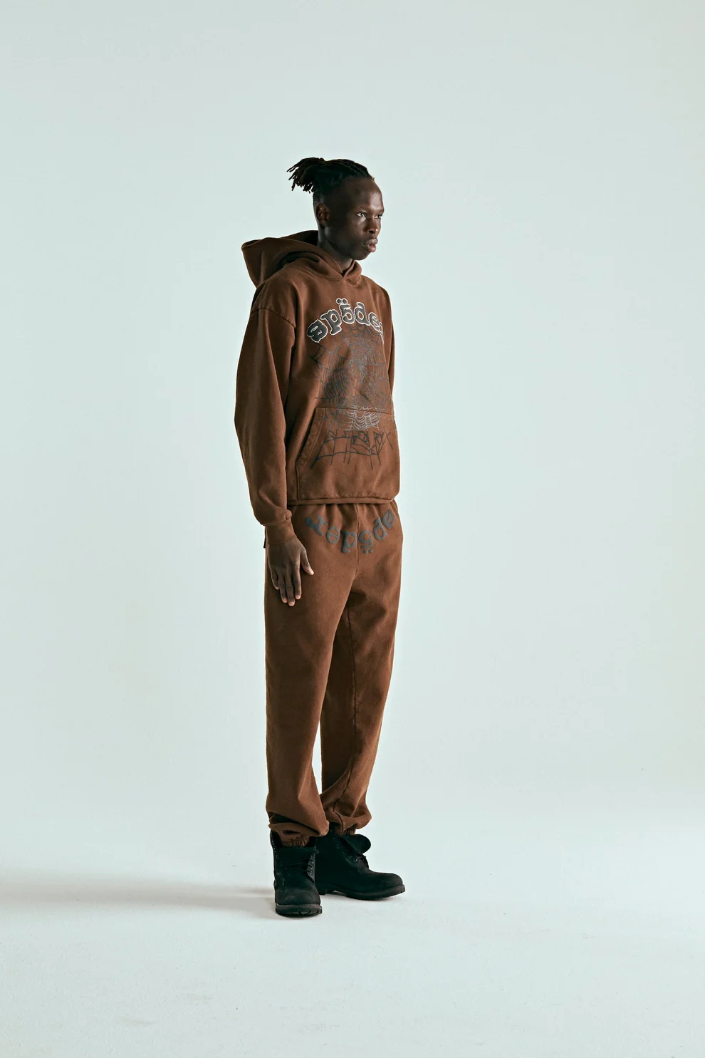 SP5DER OG WEB HOODIE BROWN