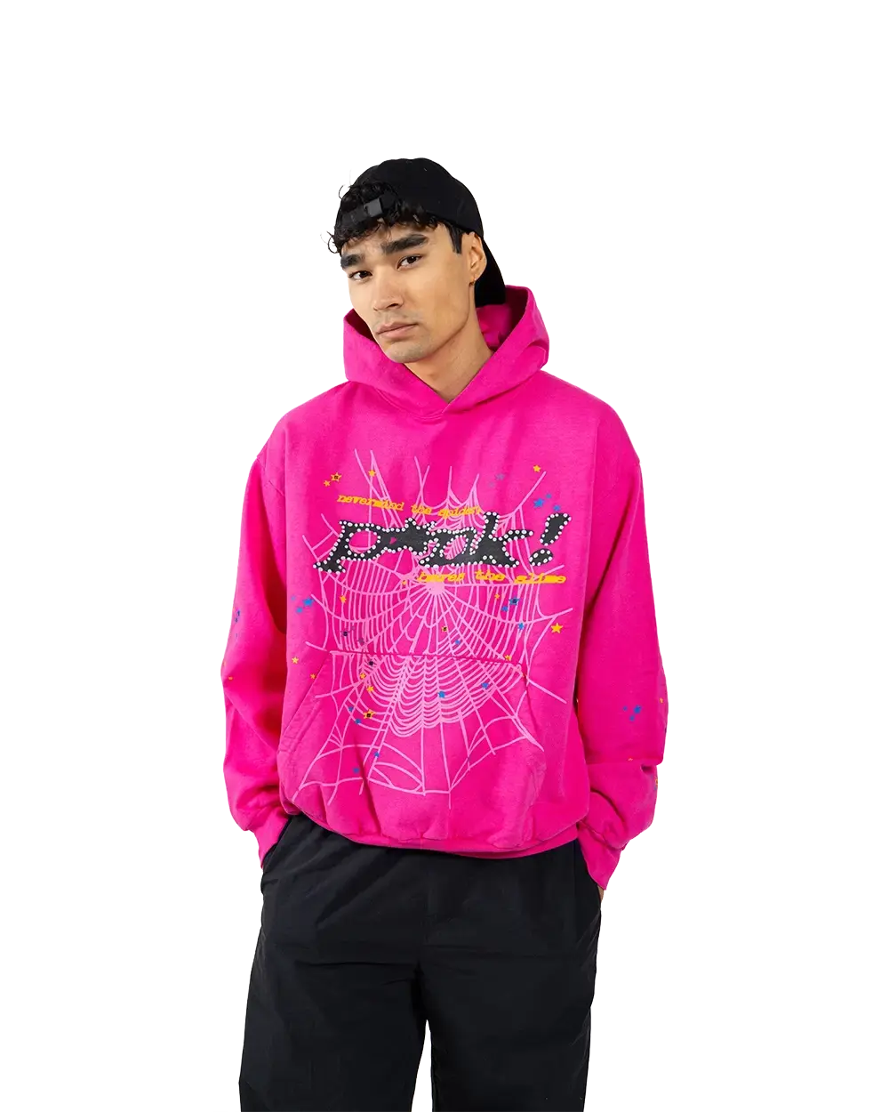 Sp5der P*NK Hoodie Pink