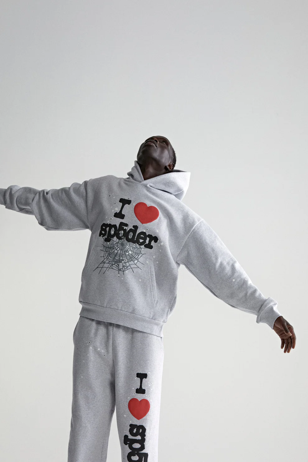 Sp5der Souvenir Hoodie Heather Grey