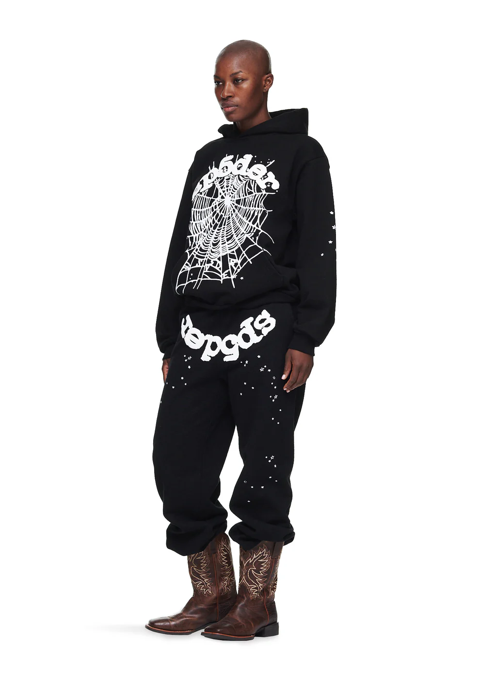 Sp5der OG Web Hoodie Black