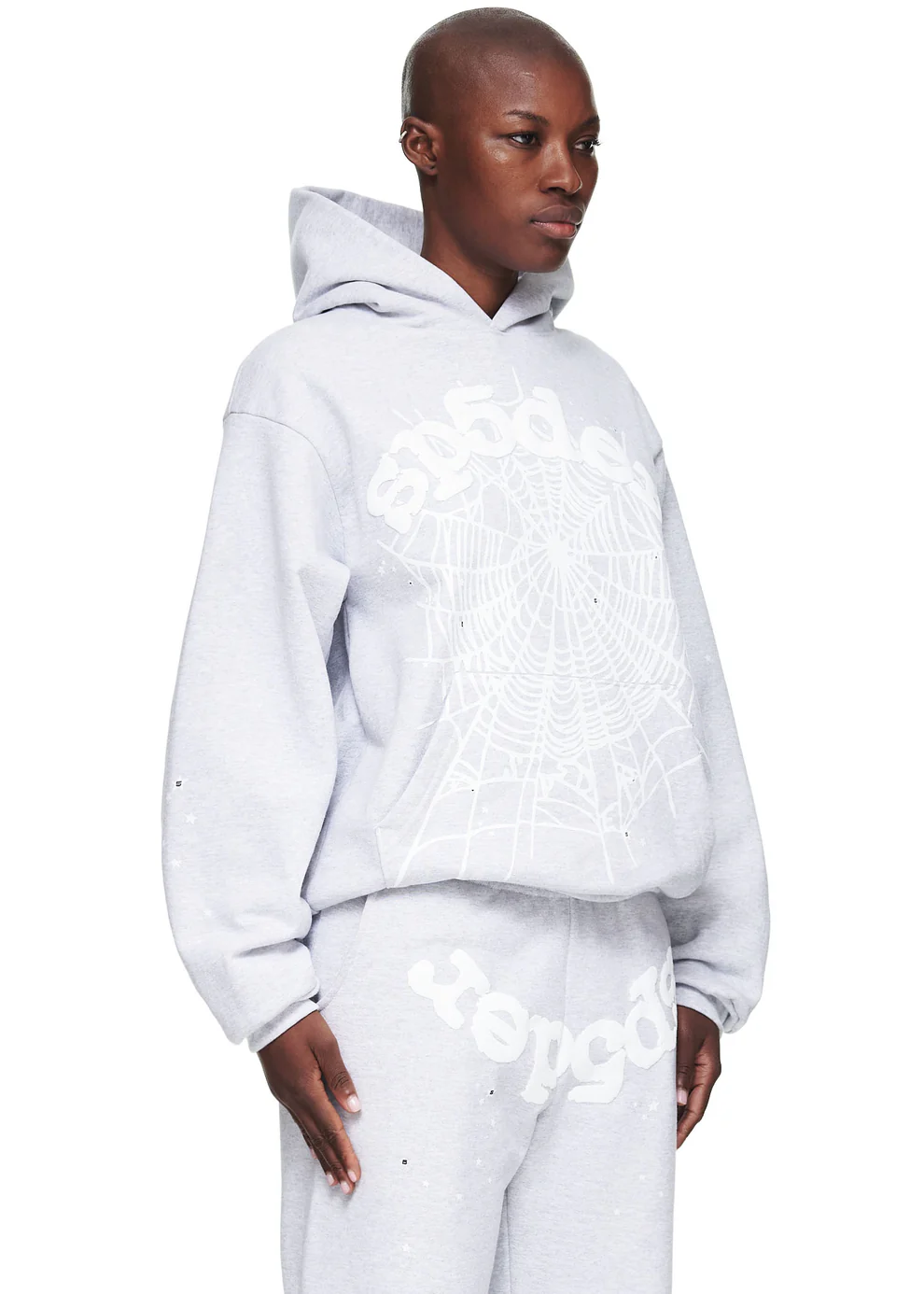 Sp5der OG Web Hoodie Heather Grey