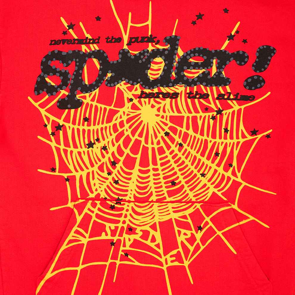 Sp5der P*NK V2 Hoodie Red