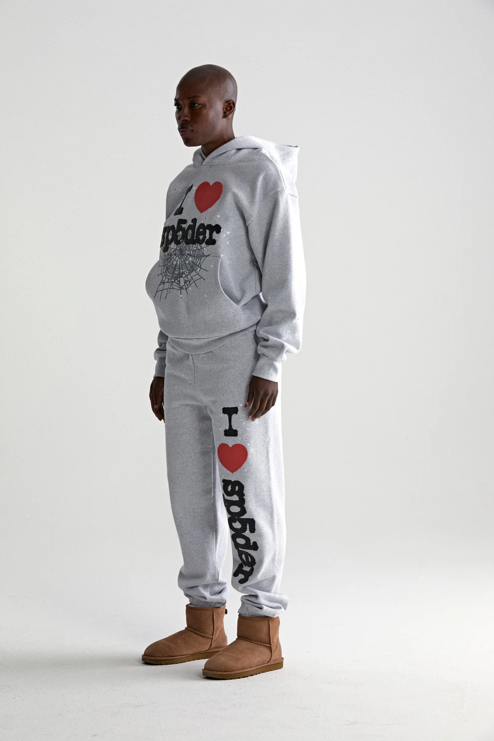 Sp5der Souvenir Hoodie Heather Grey