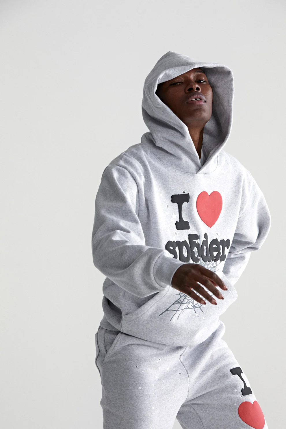 Sp5der Souvenir Hoodie Heather Grey