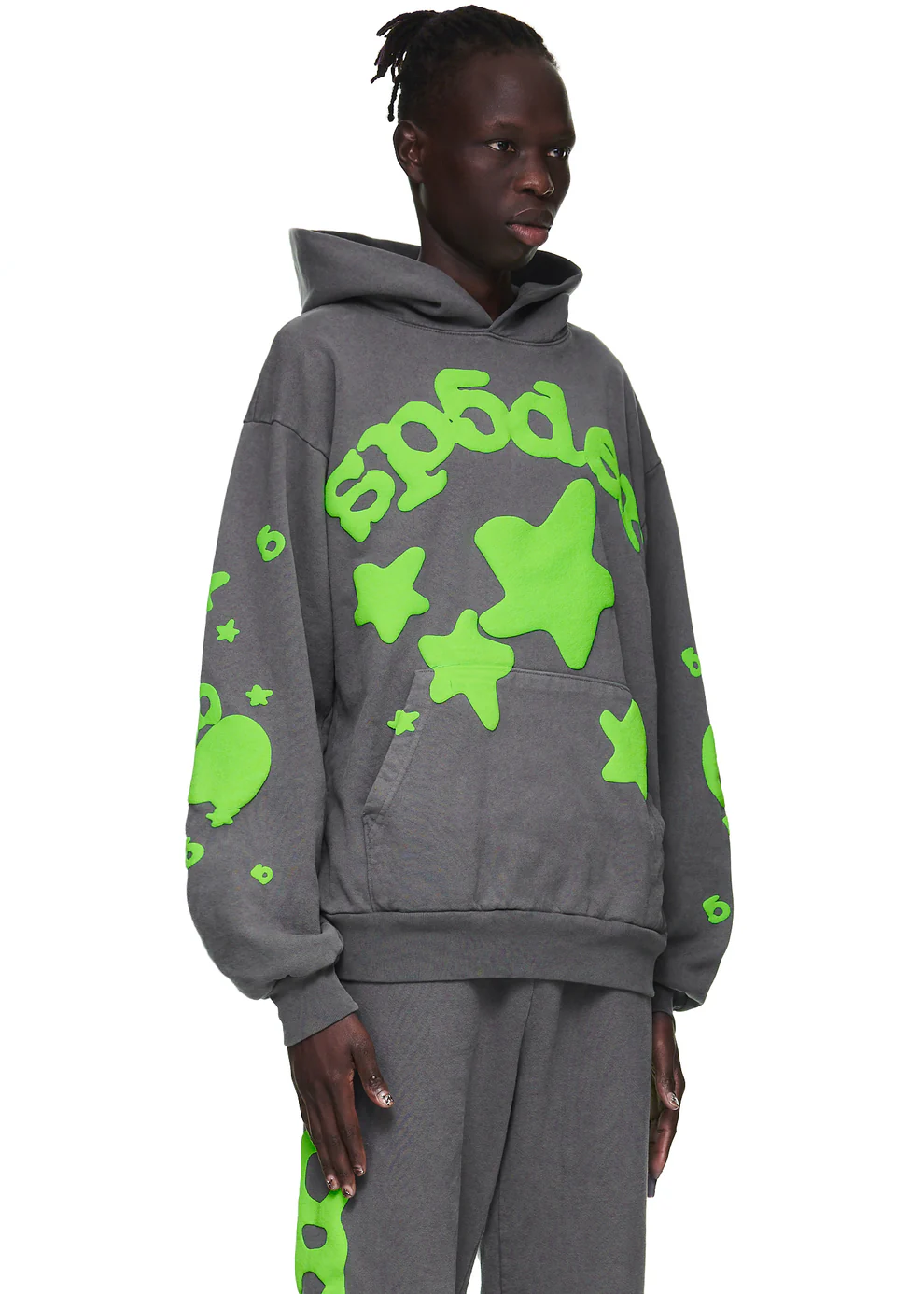 Sp5der Beluga Hoodie Grey/Green