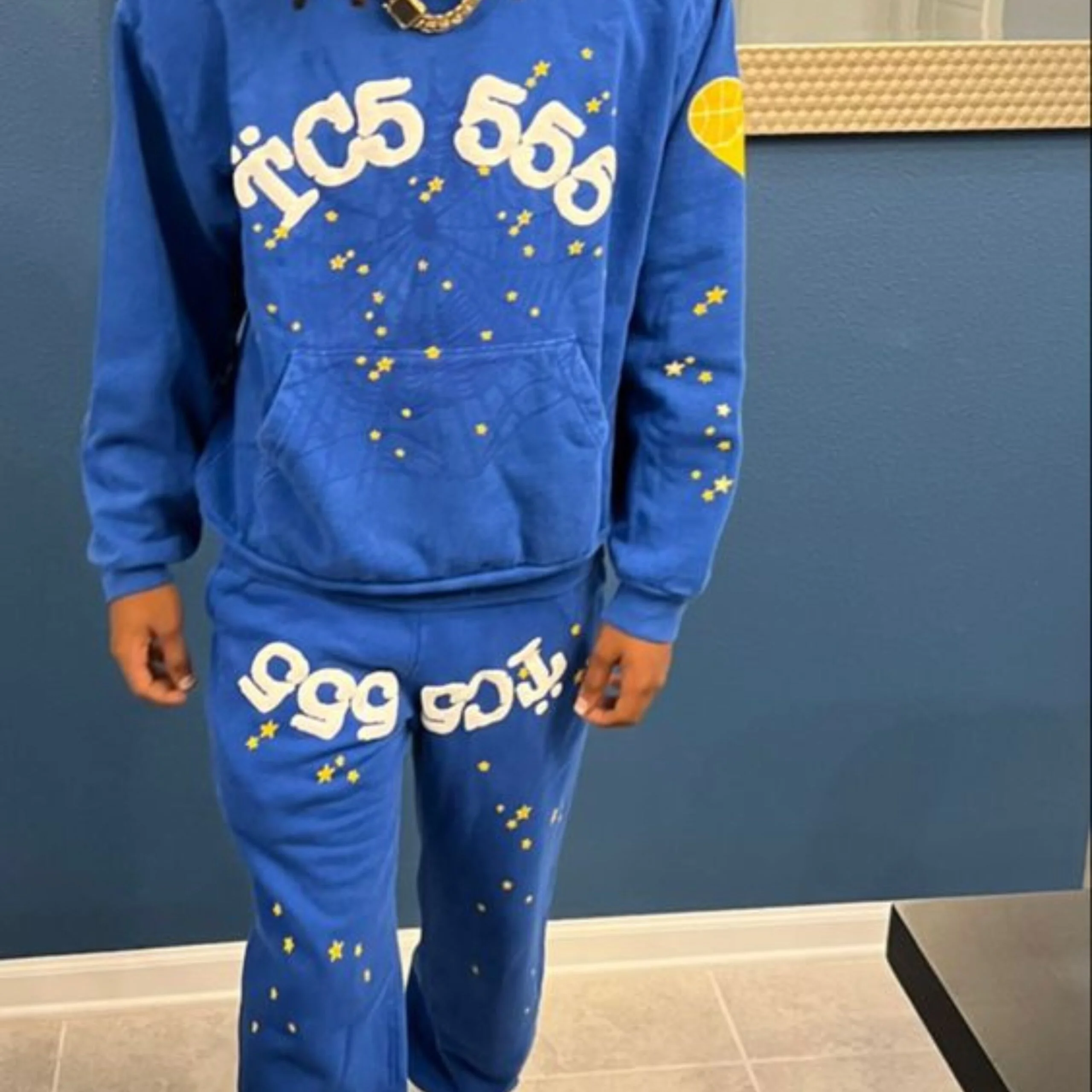 TC5 Sp5der Hoodie – Blue