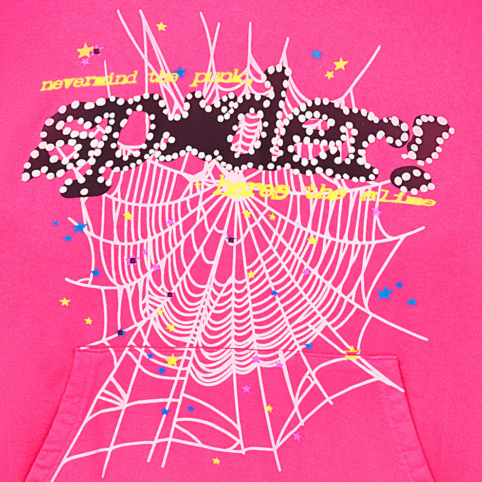 Sp5der P*NK V2 Hoodie Pink