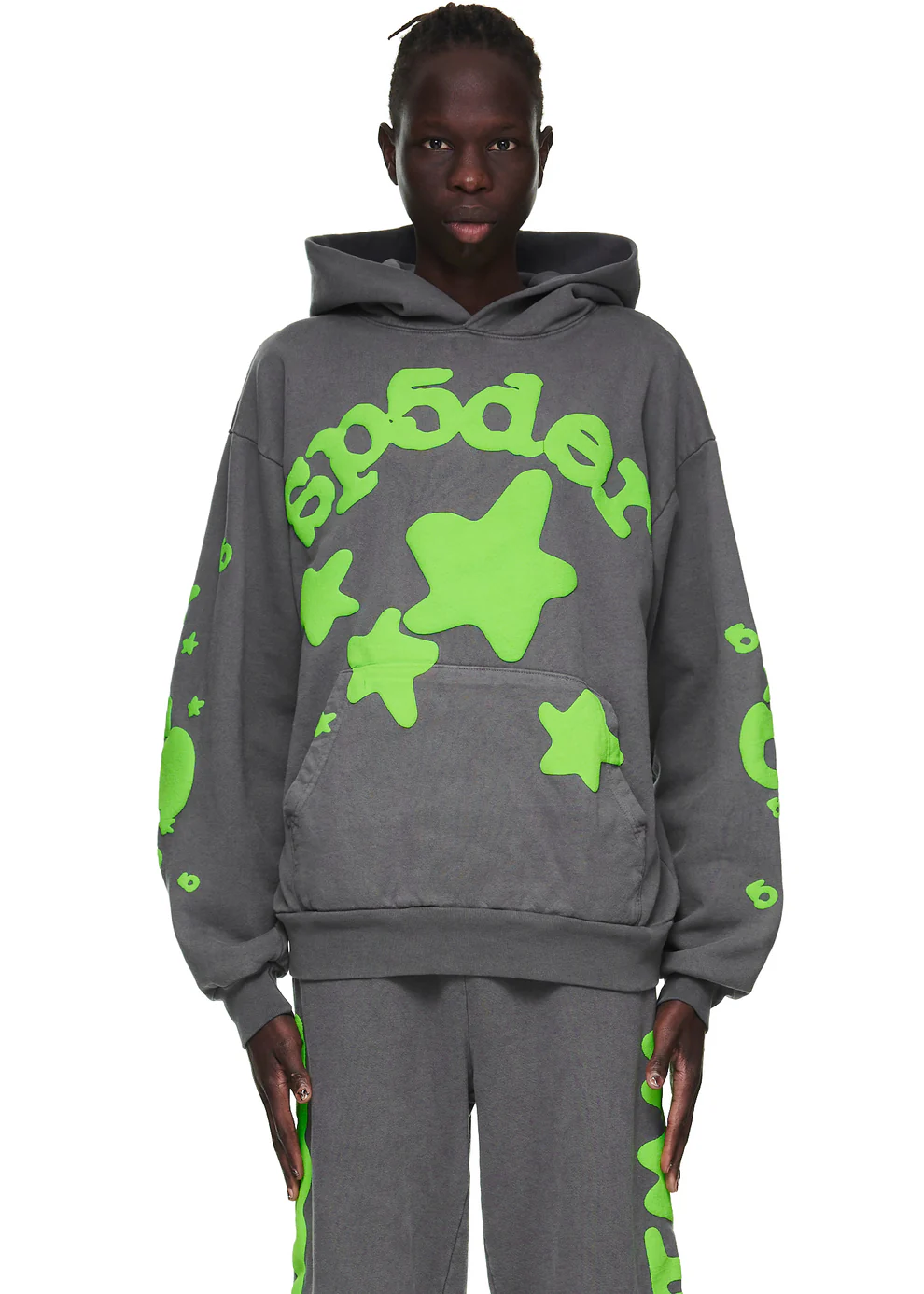 Sp5der Beluga Hoodie Grey/Green