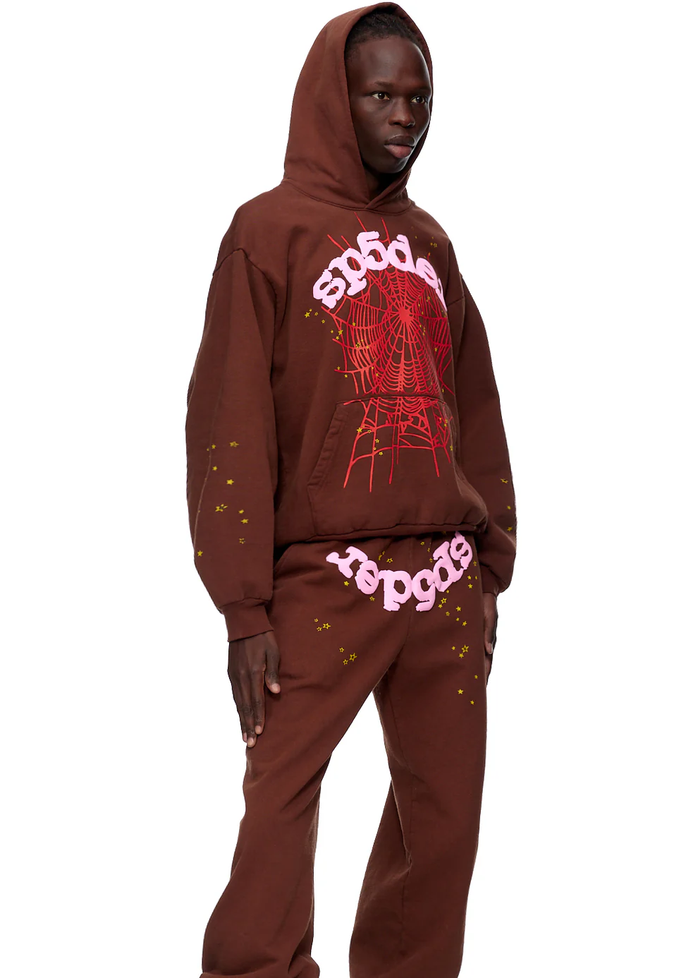 Sp5der Web Hoodie Brown