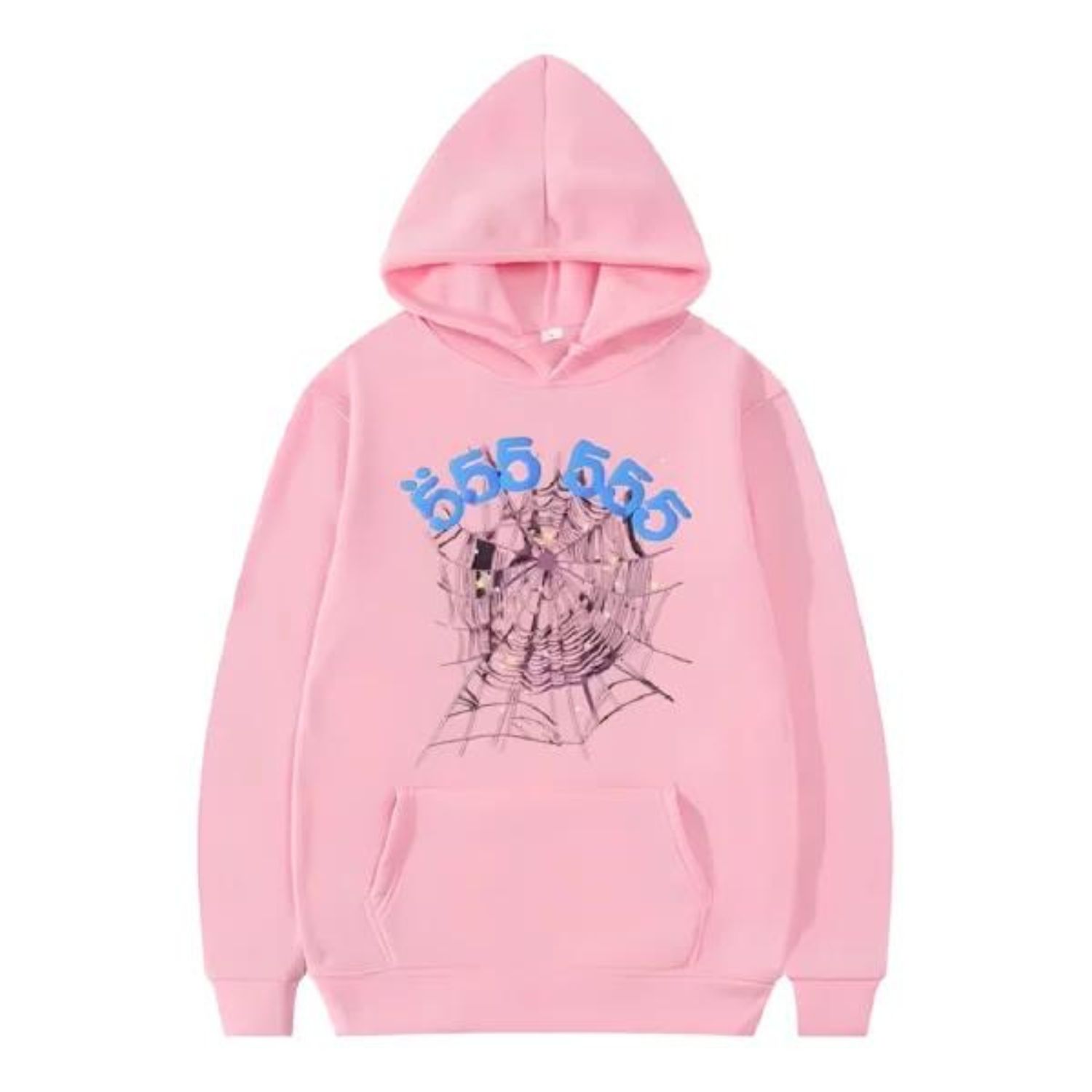 Sp5der 555555 Pink Hoodie