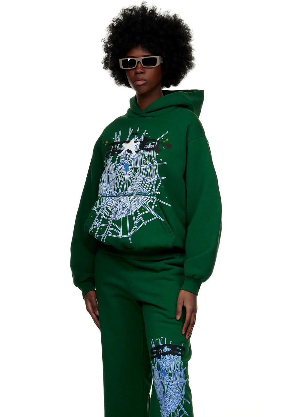 Sp5der Web Hoodie Hunter Green