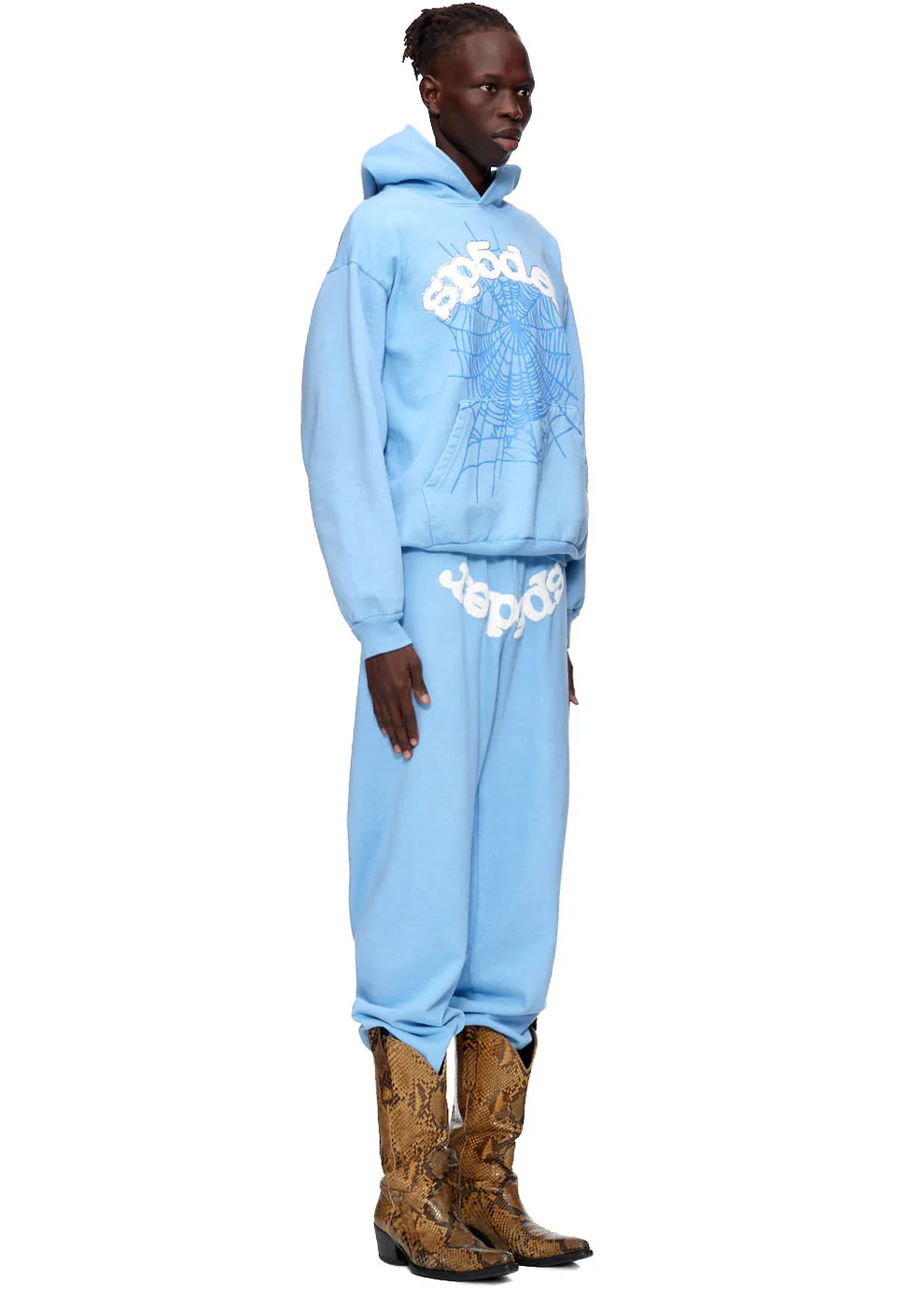 Sp5der Web Hoodie Sky Blue