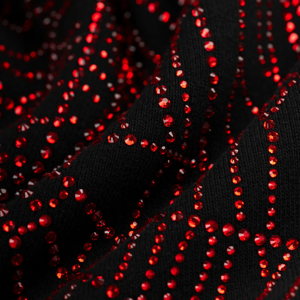 Sp5der OG Rhinestone Logo Hoodie Black