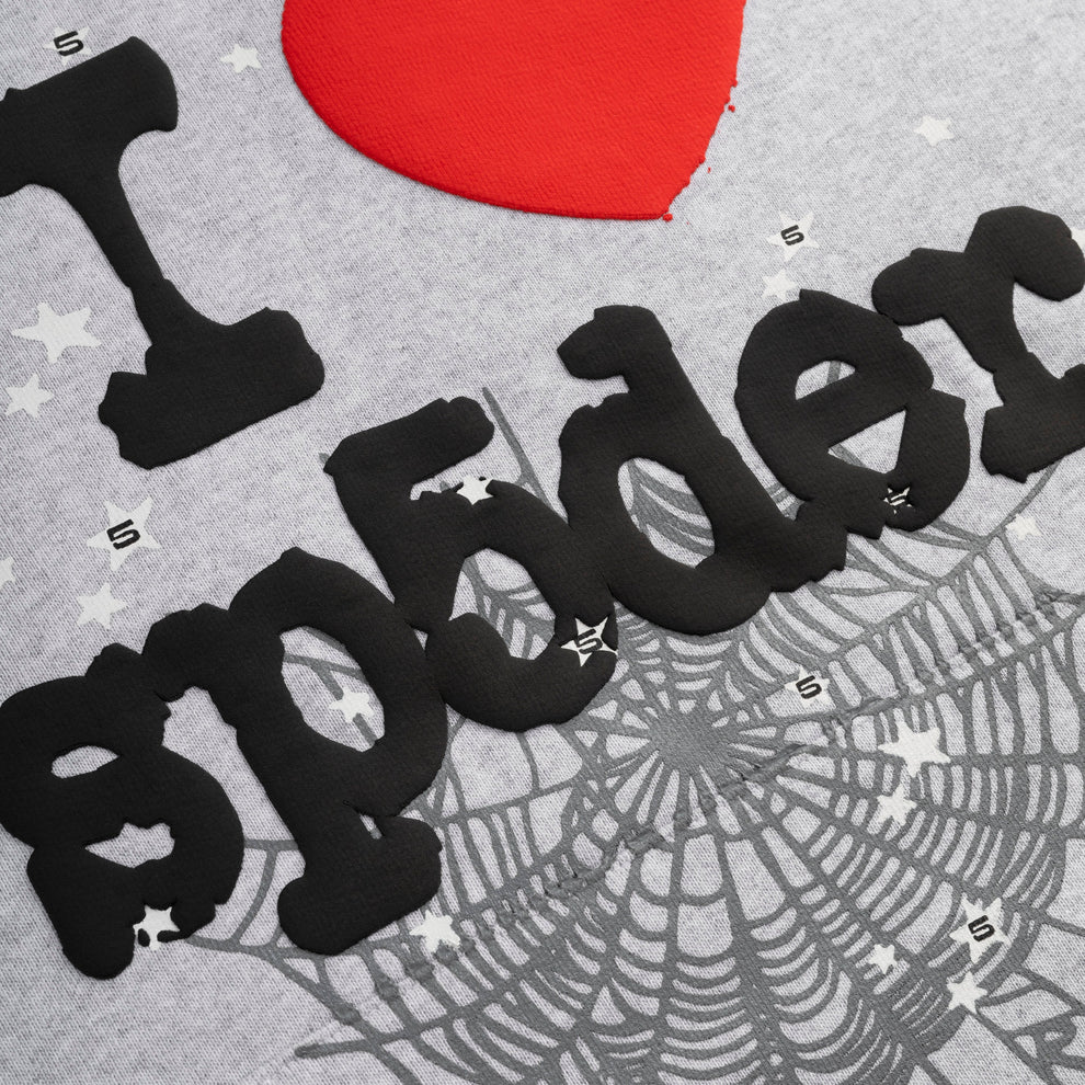 Sp5der Souvenir Hoodie Heather Grey