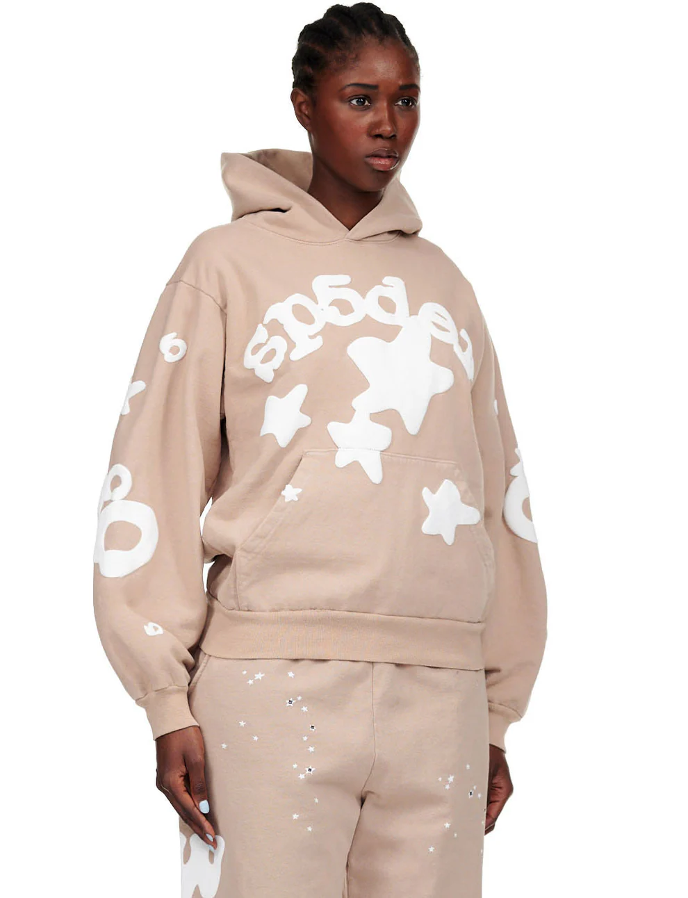 Sp5der Beluga Hoodie Light Brown