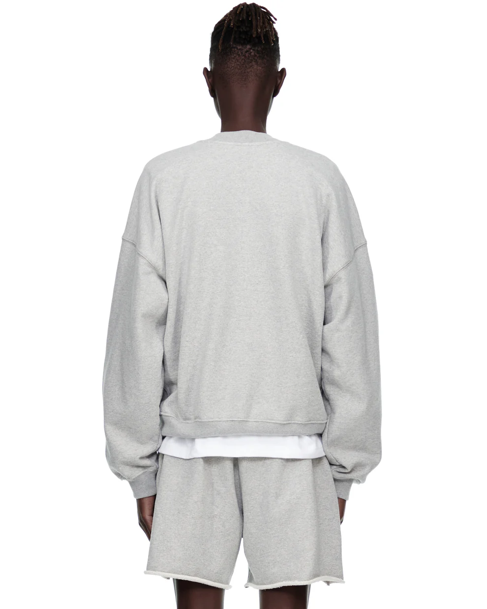 Sp5der Varsity Web Crewneck Heather Grey