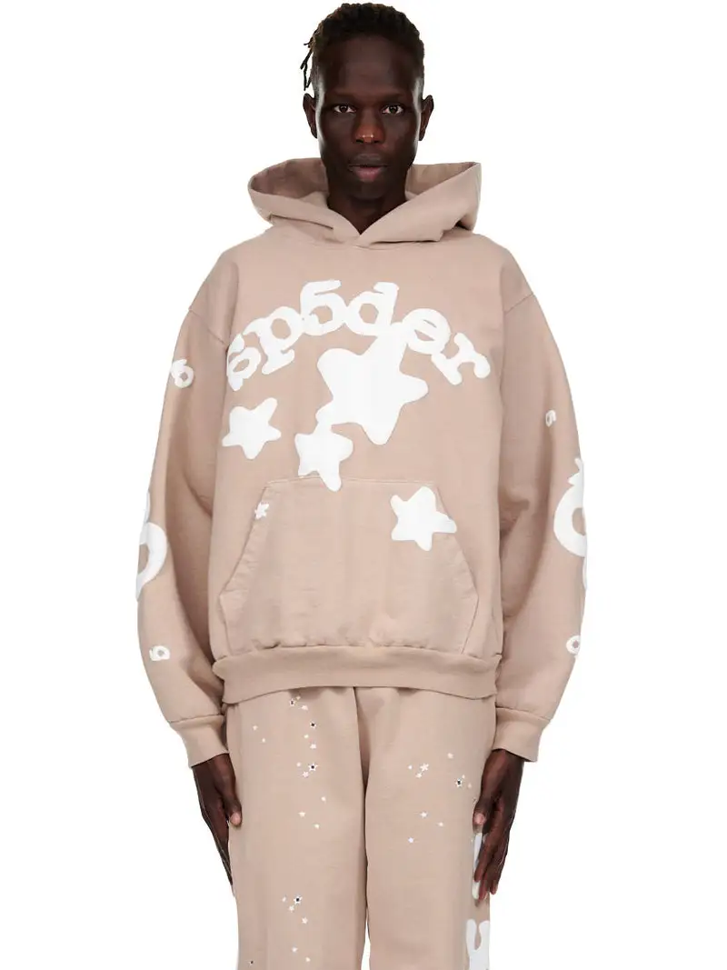 Sp5der Beluga Hoodie Light Brown