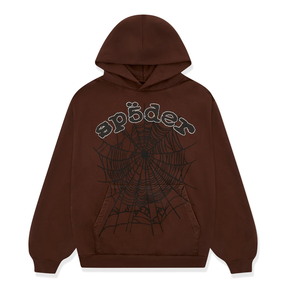 SP5DER OG WEB HOODIE BROWN