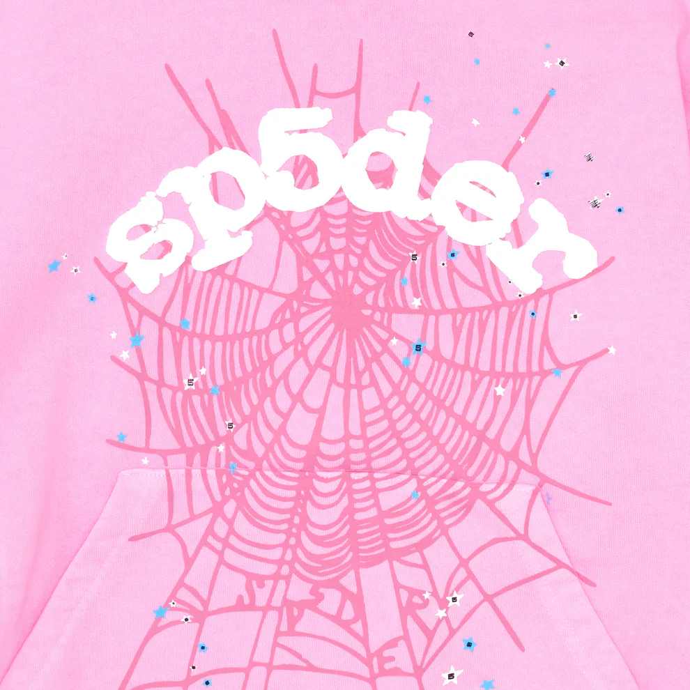 Sp5der OG Web Hoodie Pink