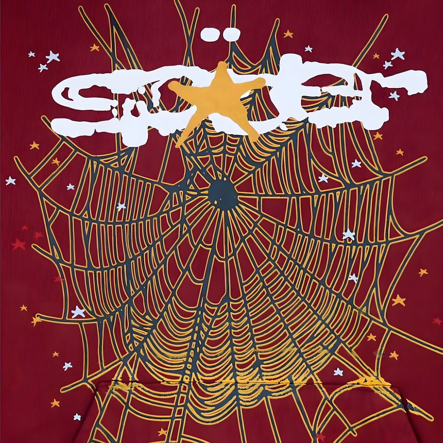 Sp5der Logo Hoodie Maroon