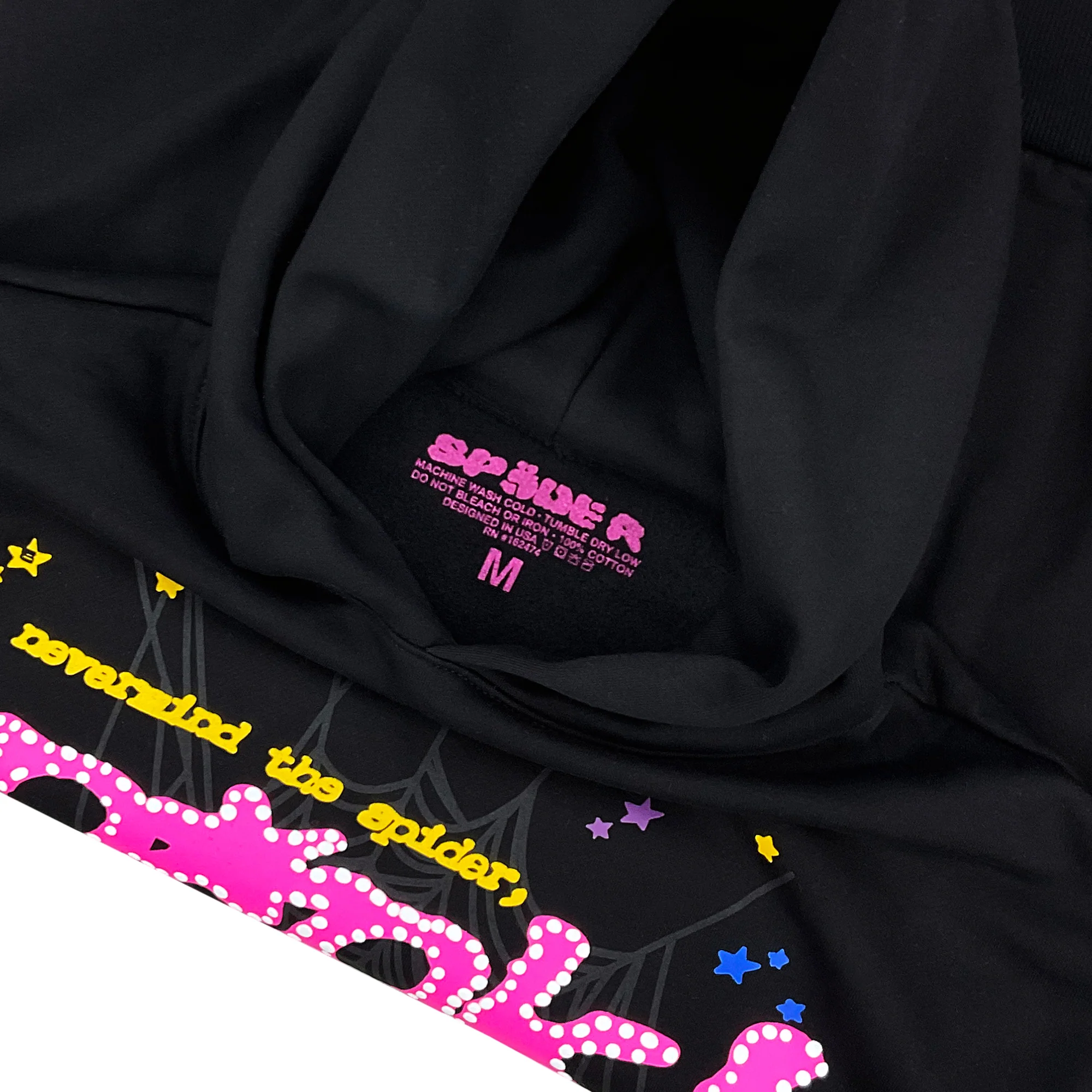 Sp5der P*NK Hoodie Black