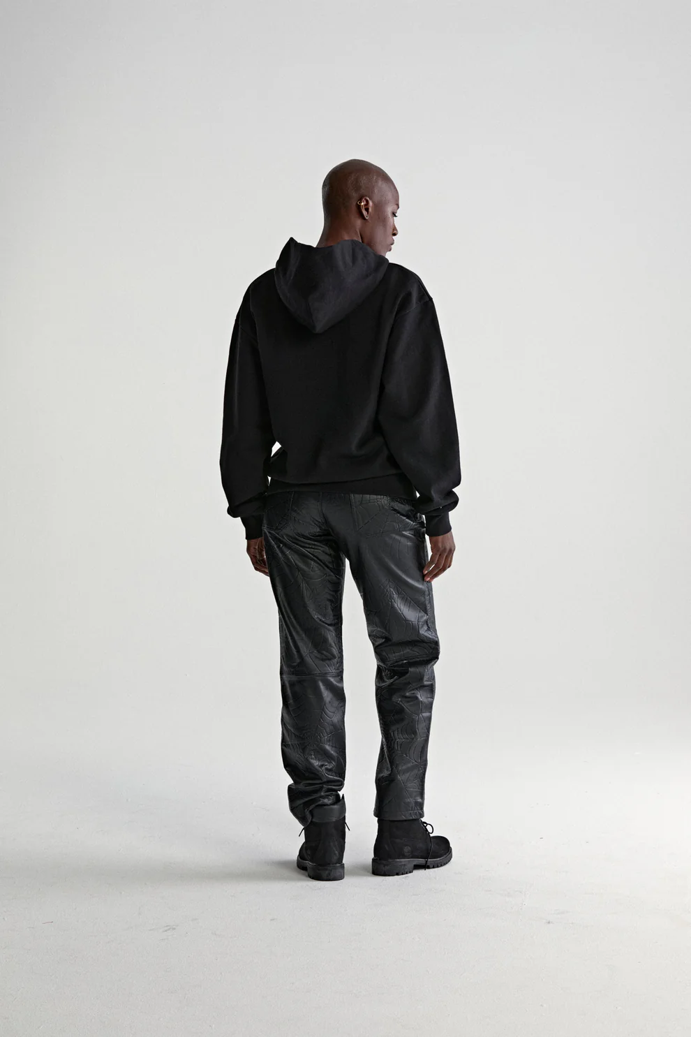 Sp5der OG Rhinestone Logo Hoodie Black