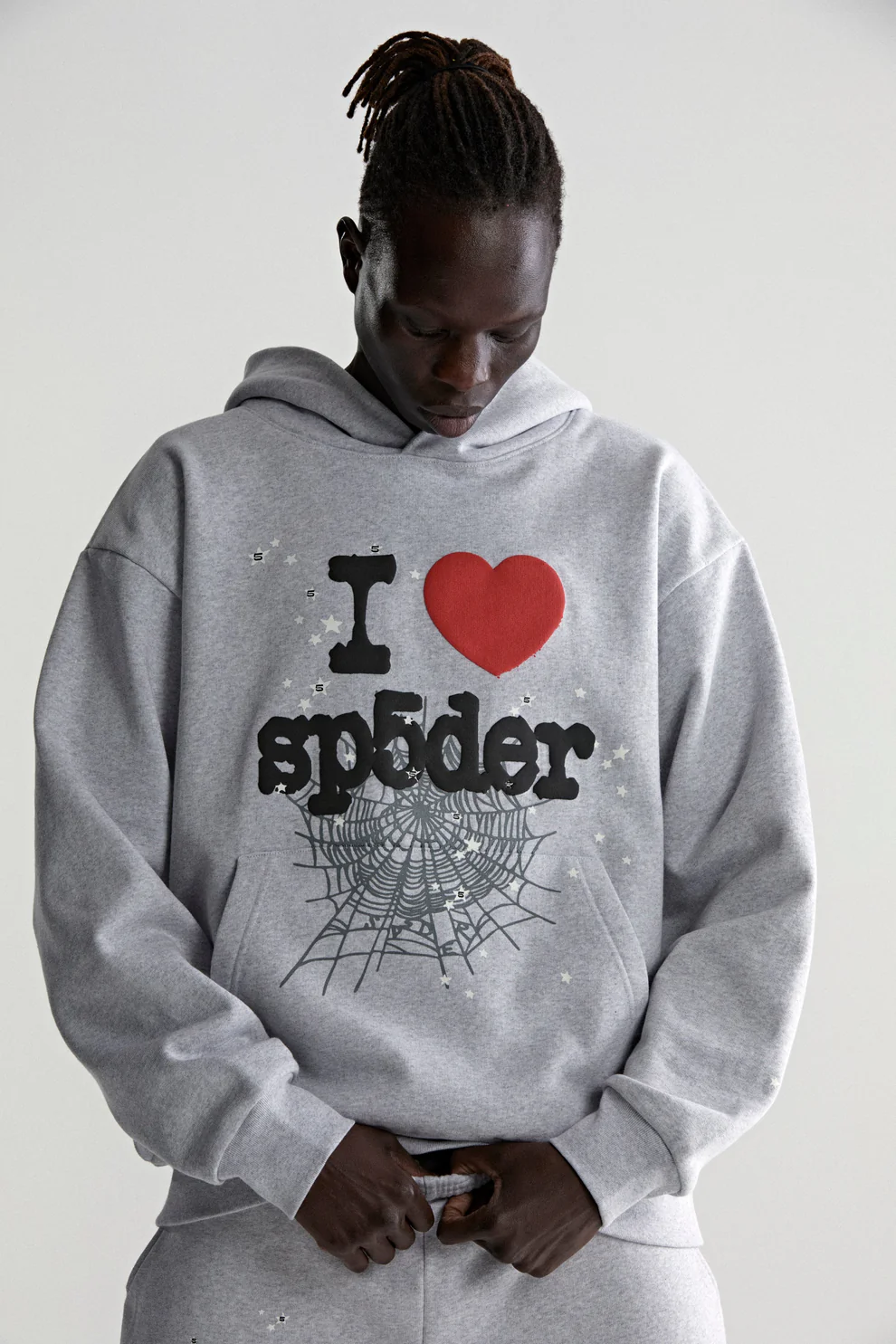 Sp5der Souvenir Hoodie Heather Grey