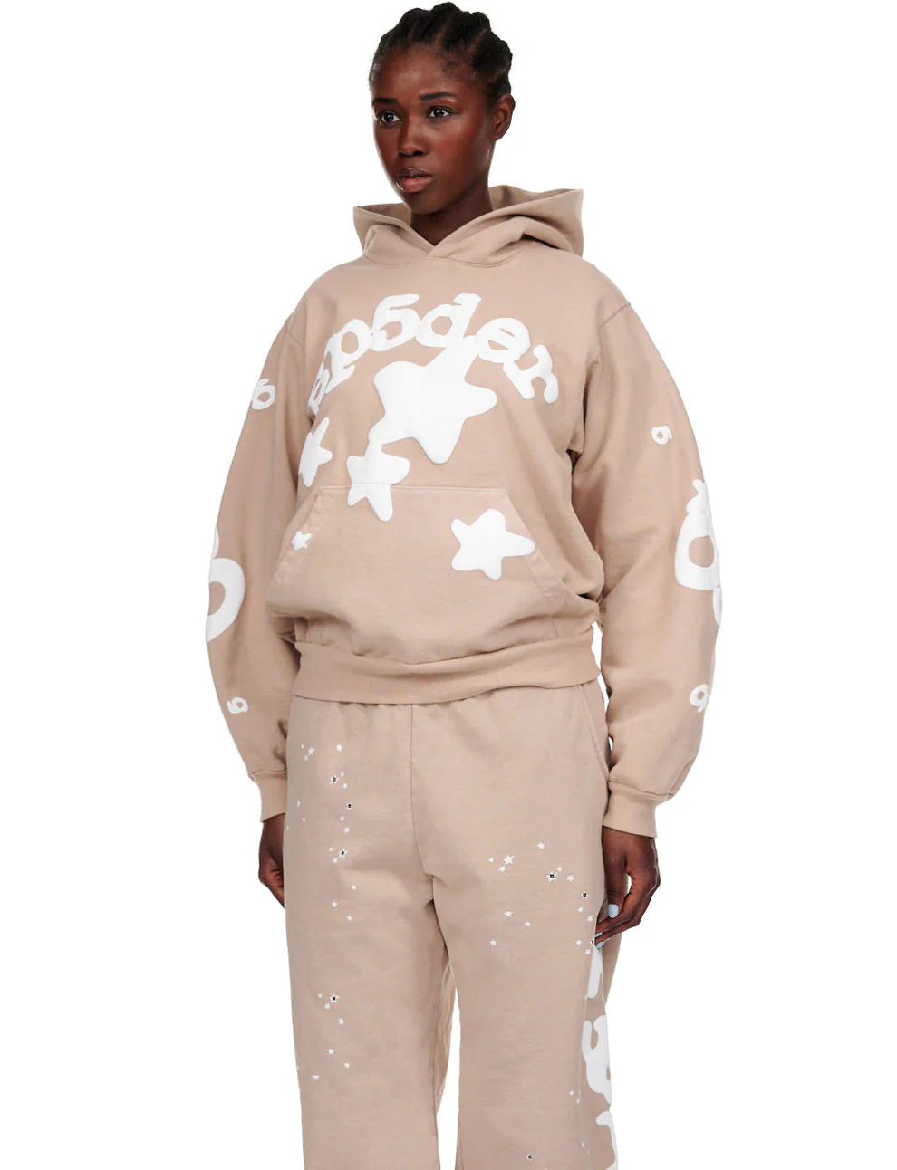 Sp5der Beluga Hoodie Light Brown