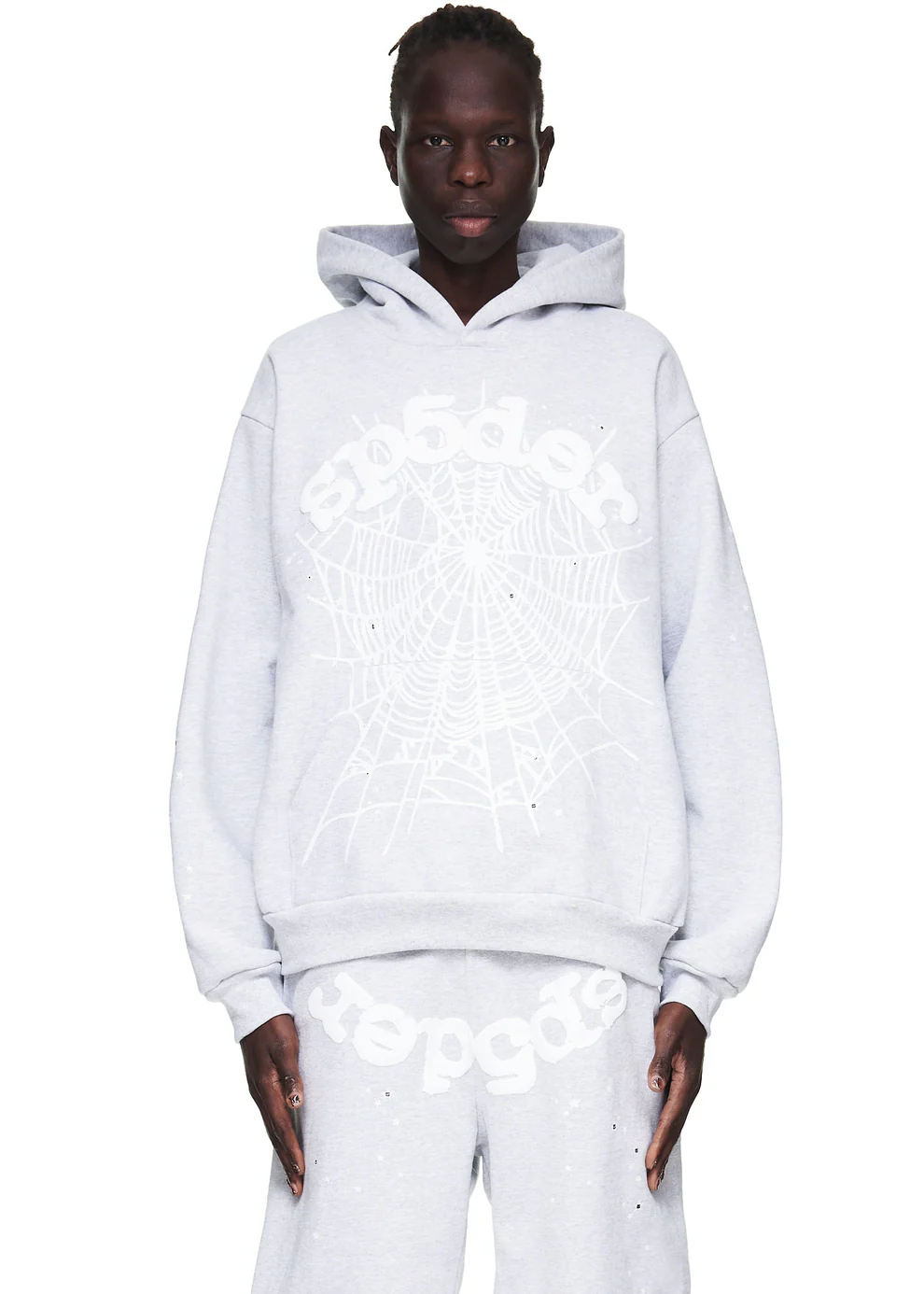 Sp5der OG Web Hoodie Heather Grey