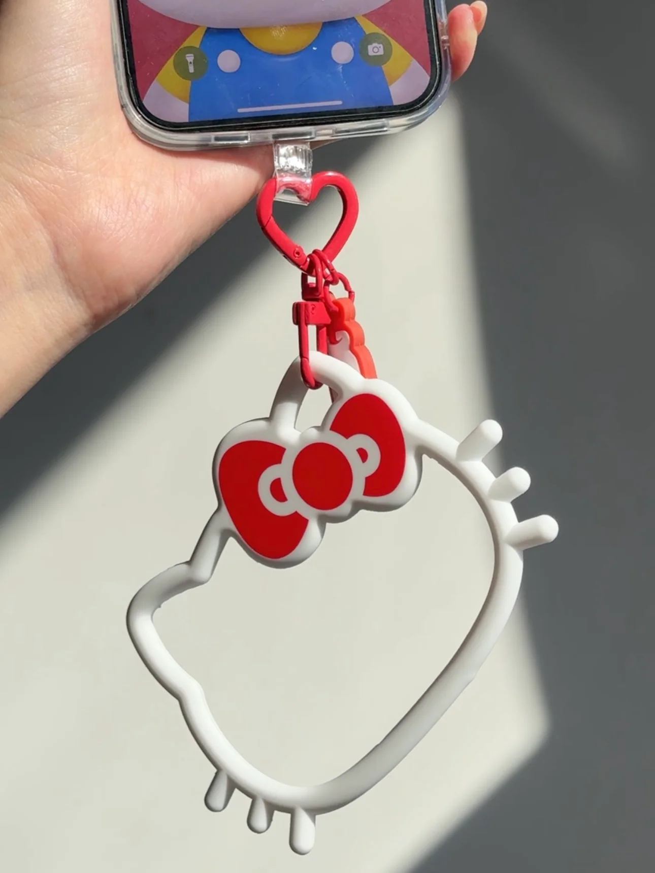 Sanrio Multi-ring Slicone Bracelet Phone Charm Phone Lanyard with Tether Tab Phone Chain Strap Hands-Free Wrist Strap