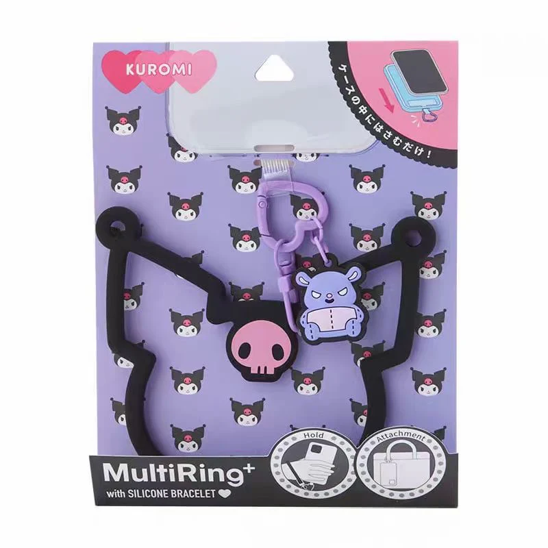 Sanrio Multi-ring Slicone Bracelet Phone Charm Phone Lanyard with Tether Tab Phone Chain Strap Hands-Free Wrist Strap