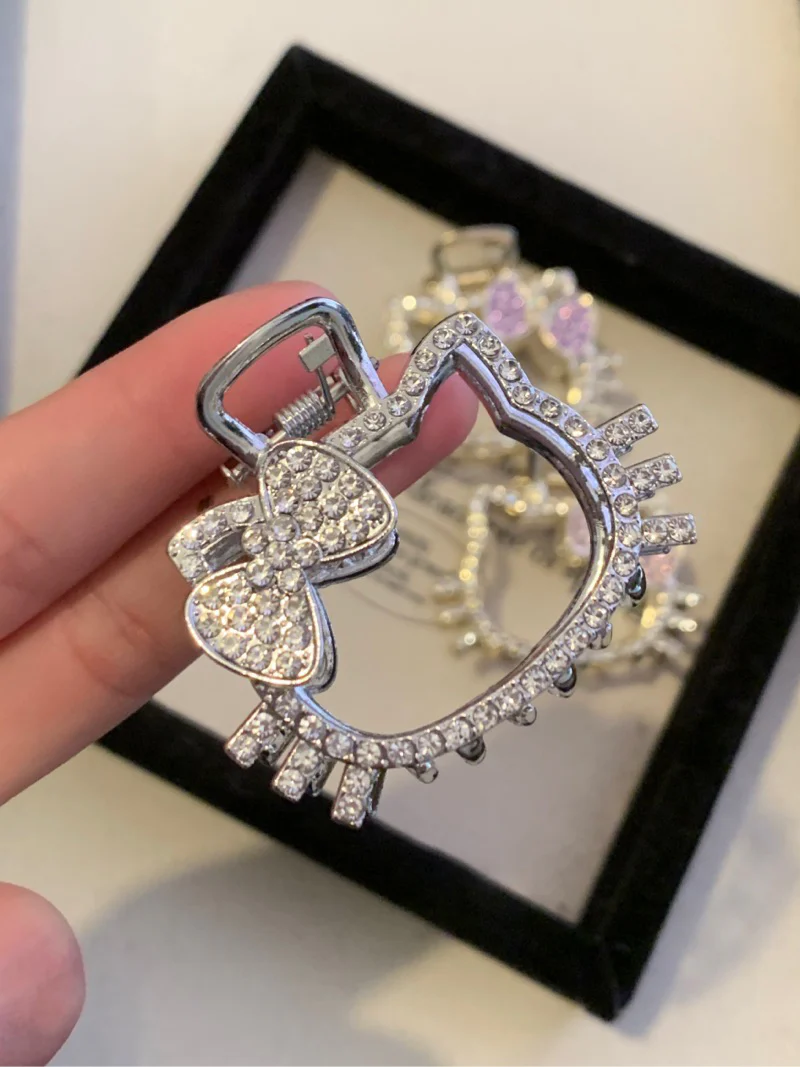 Hellokitty Hair Claw Clips for Women, 3Pcs Rhinestone Hair Clip Styling Hair Fashion Hair Accessories