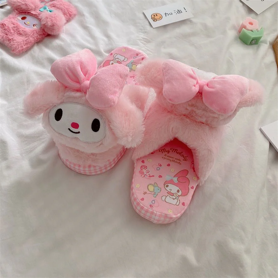 Sanrio Fluffy Slippers Women Kawaii Slippers for Women Fluffy Kawaii House Slippers Cute Slippers for Women