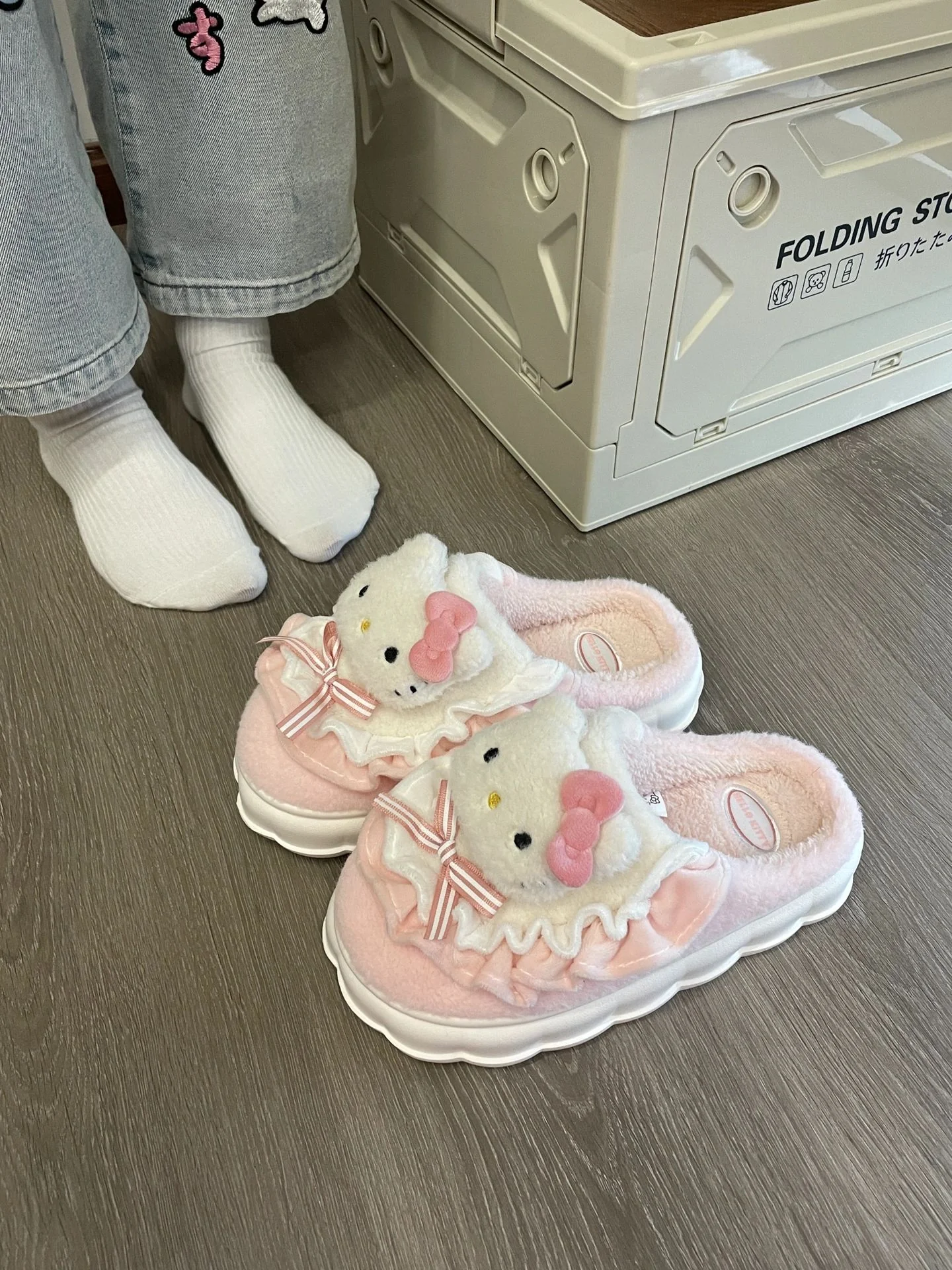 KT Fuzzy Fluffy Slippers Women Kawaii Slippers for Women Fluffy Kawaii House Slippers Cute Slippers