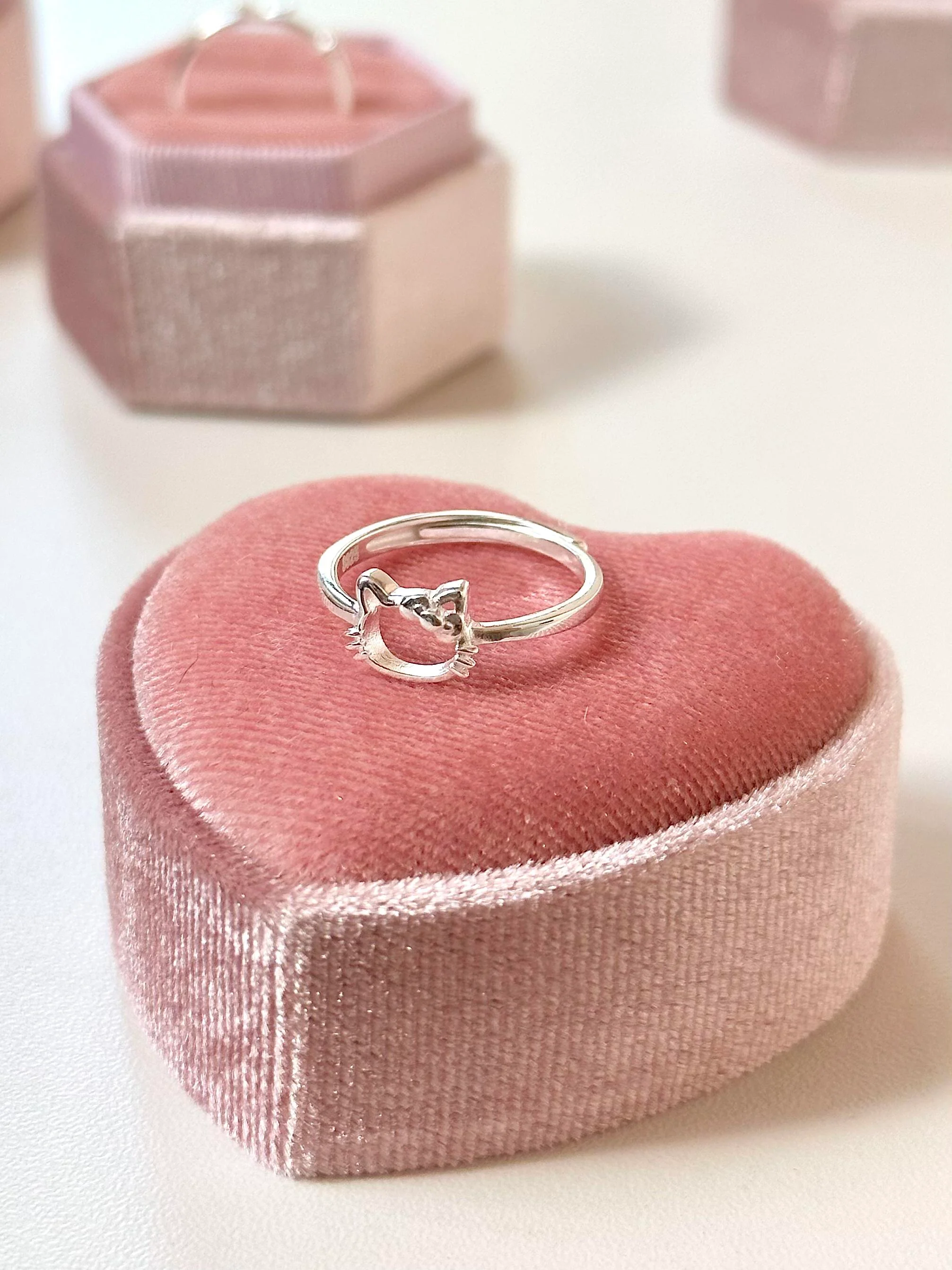 Hellokitty S925 Sterling Silver Opening Ring for Accessories