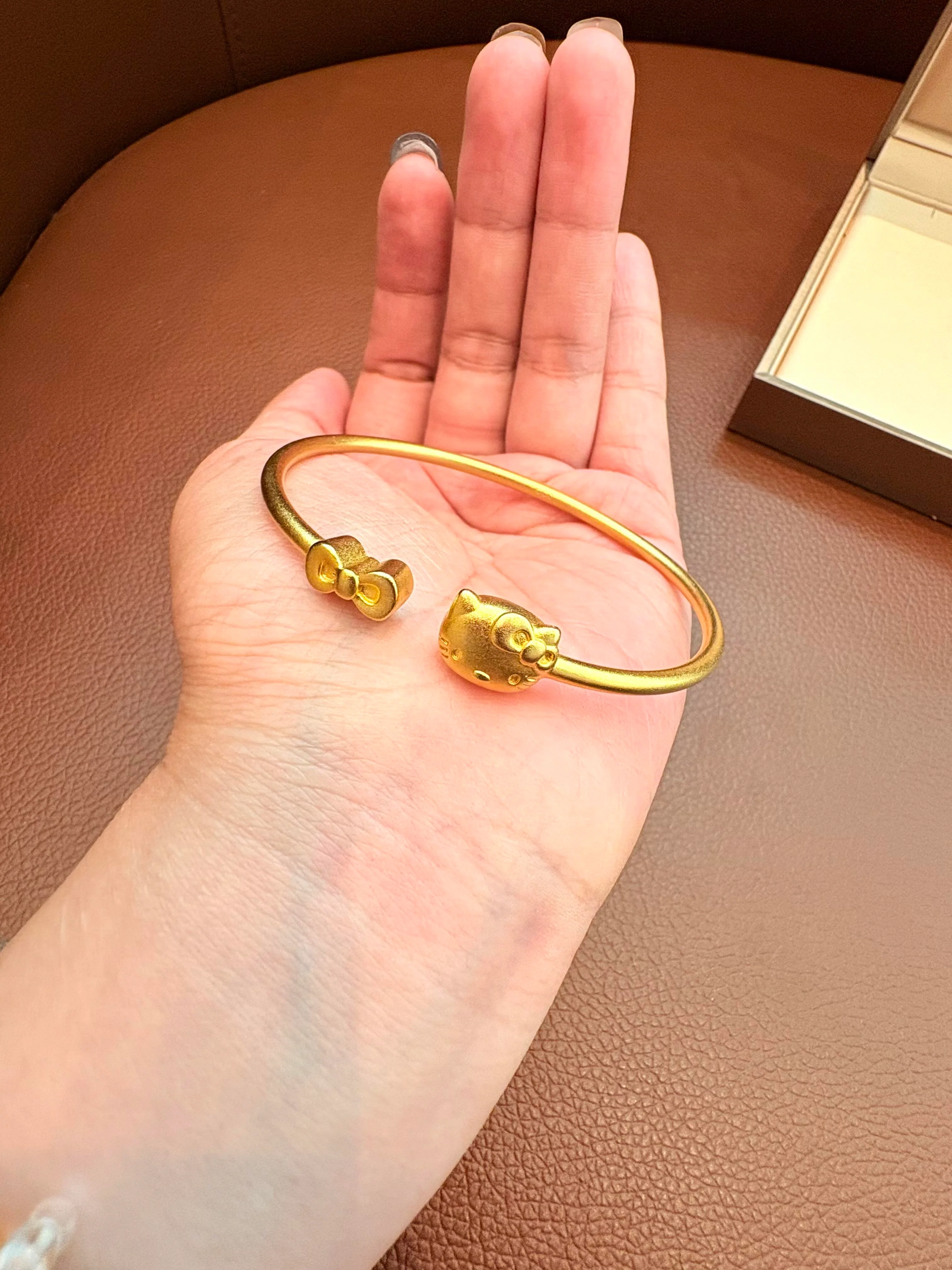 Hellokitty Alluvial gold Bracelets Birthday Christmas Jewelry Gift for Women Girls