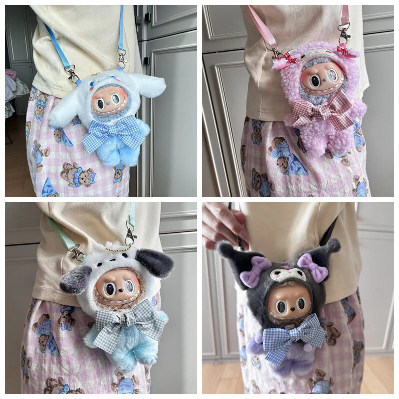 Sanrio Crossbody Bag 17cm Doll Clothes Suitable for 17cm Labubu Plushies Accessories