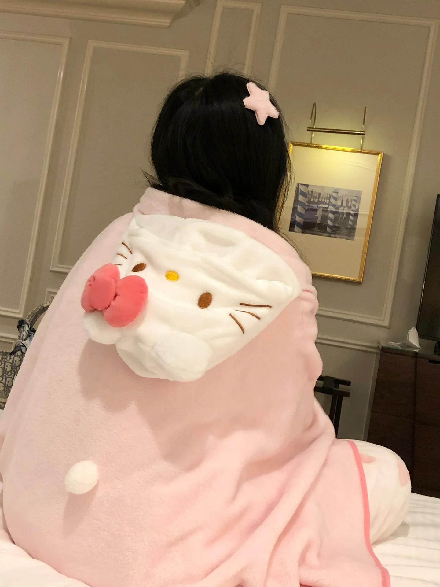 KT Wearable Hooded Blanket for Adults Fuzzy Warm Cozy Plush Furry Hoodie Throw Cloak Wrap -Gifts for Women Adults and Kids