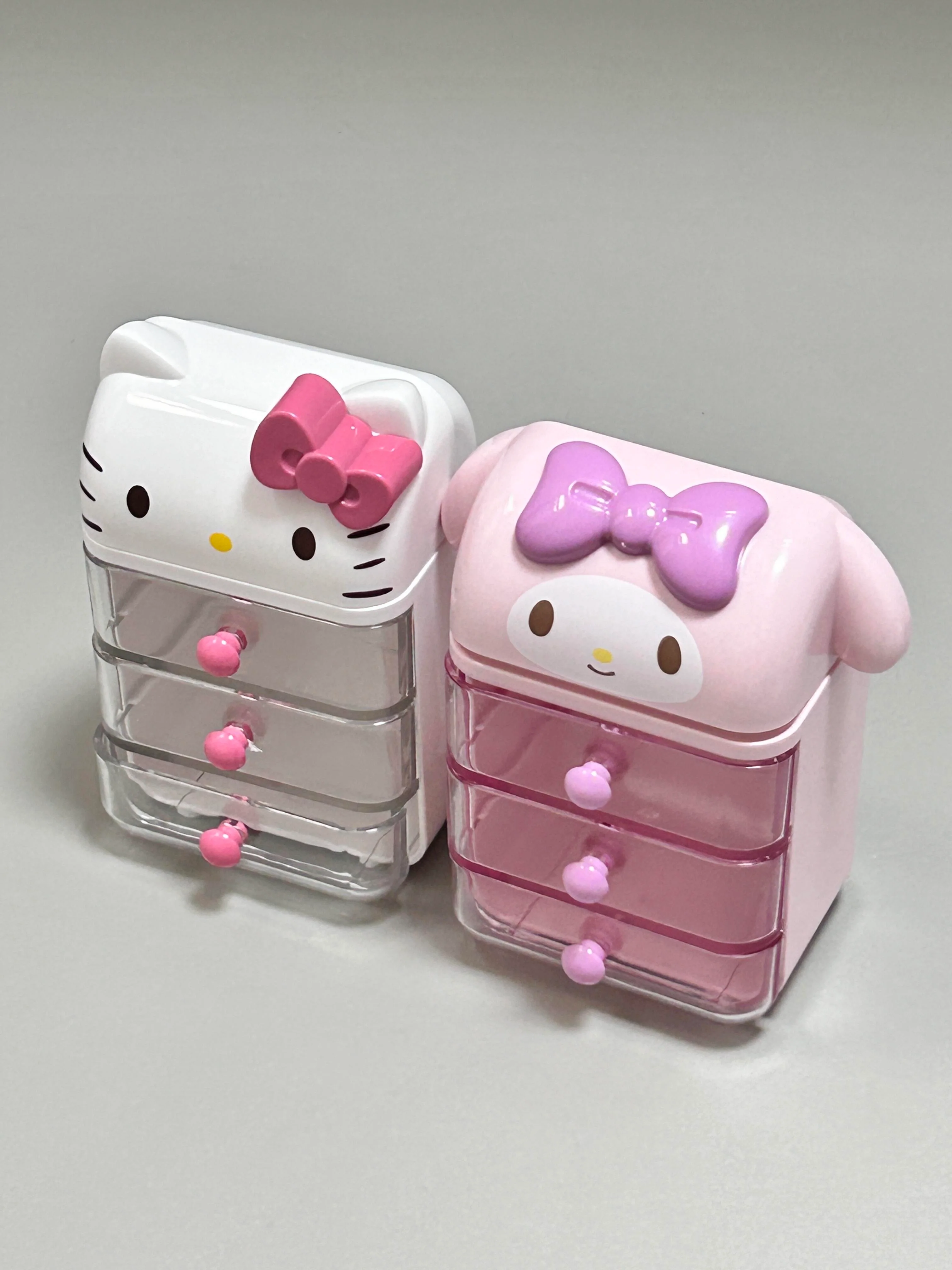 Sanrio Character 3-Drawer Mini Drawer Locker Compact Storage Organization Drawers