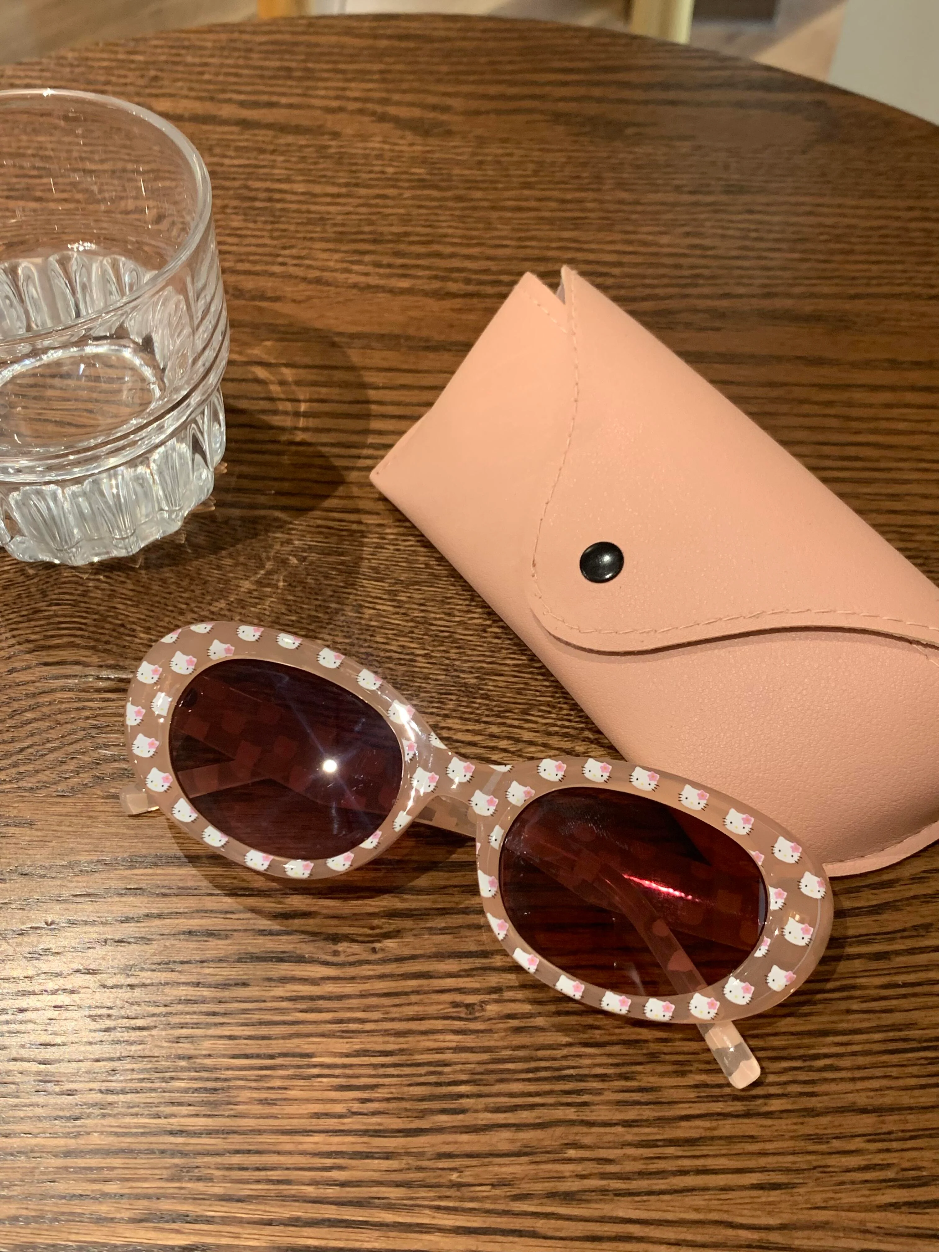 Hellokitty Print Fashion Cat Eye Bow Sunglasses