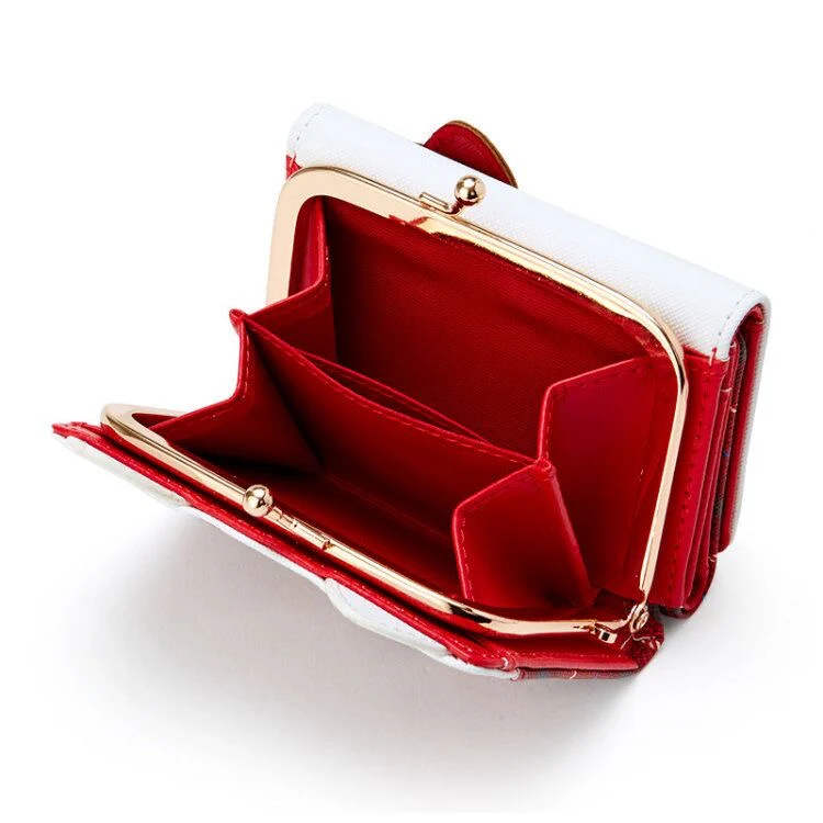 Sanrio Cute Character Small Wallet Short Ladies Wallet Leather Tri-fold Wallet Money Bag