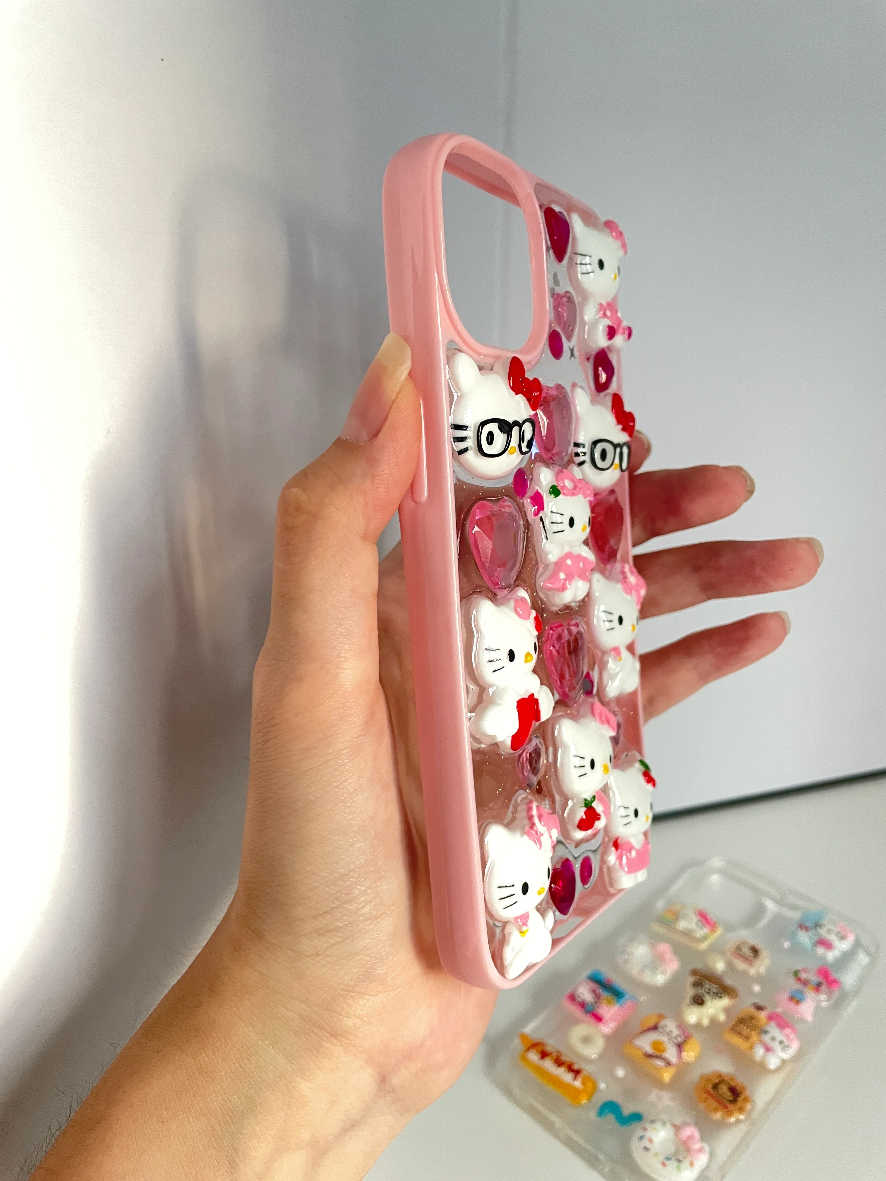 Hellokitty Stickers Cute Kawaii Soft Phone Case