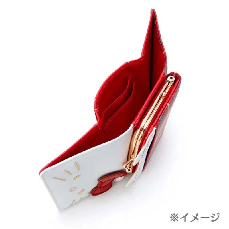 Sanrio Cute Character Small Wallet Short Ladies Wallet Leather Tri-fold Wallet Money Bag