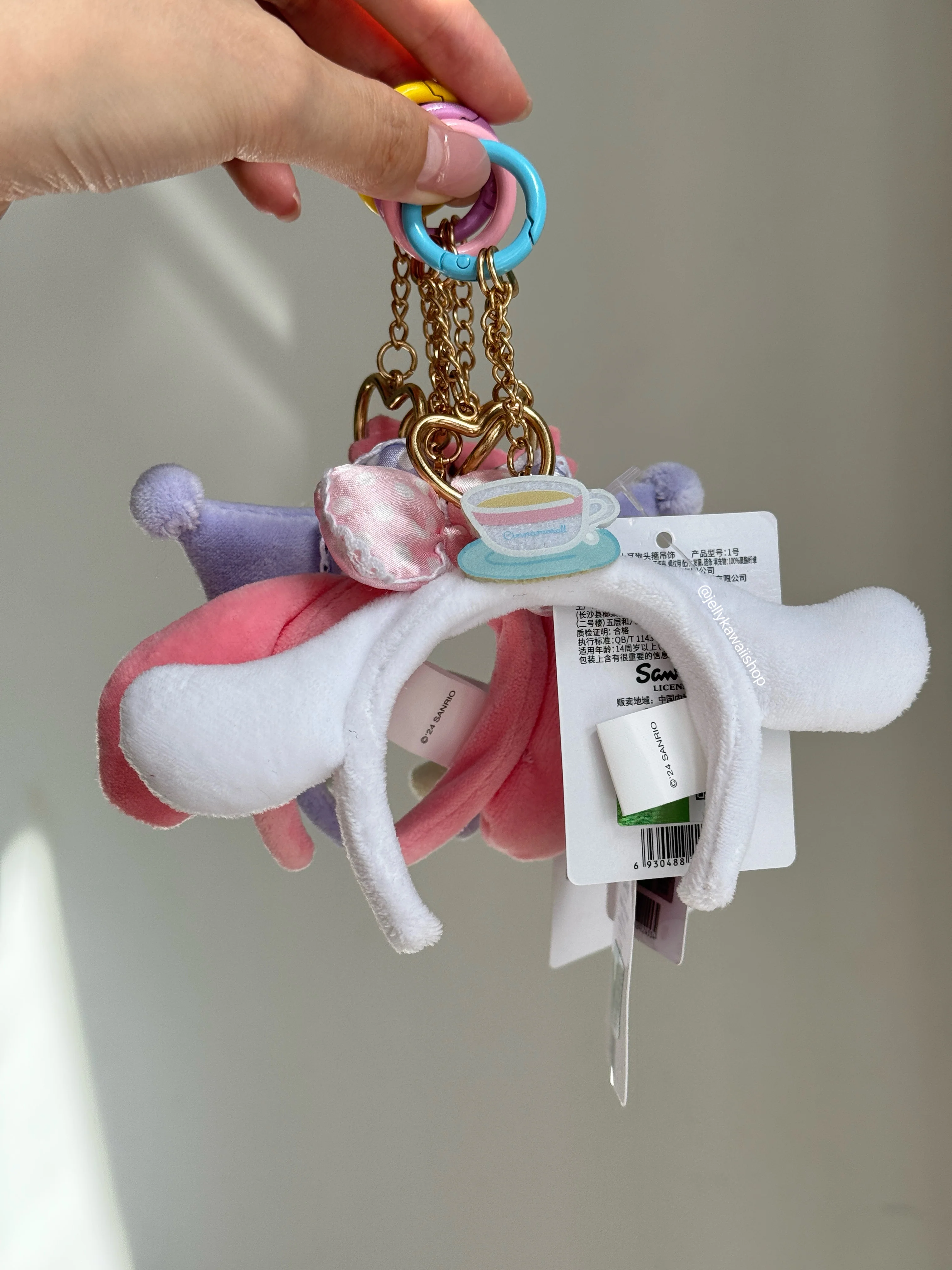 Sanrio Plush hair band 17cm Doll Clothes Suitable for 17cm Labubu Plushies Keychain Accessories