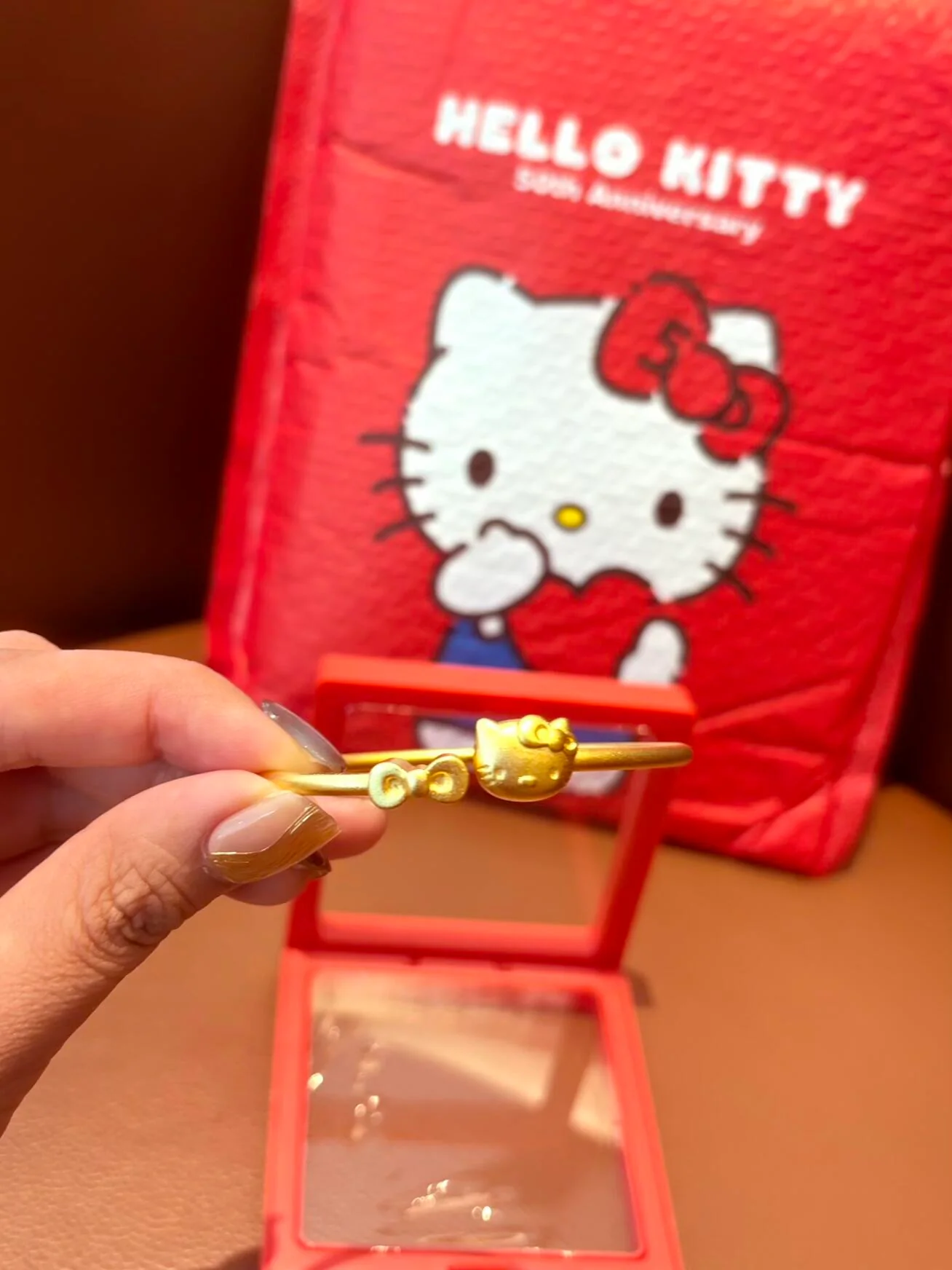 Hellokitty Alluvial gold Bracelets Birthday Christmas Jewelry Gift for Women Girls